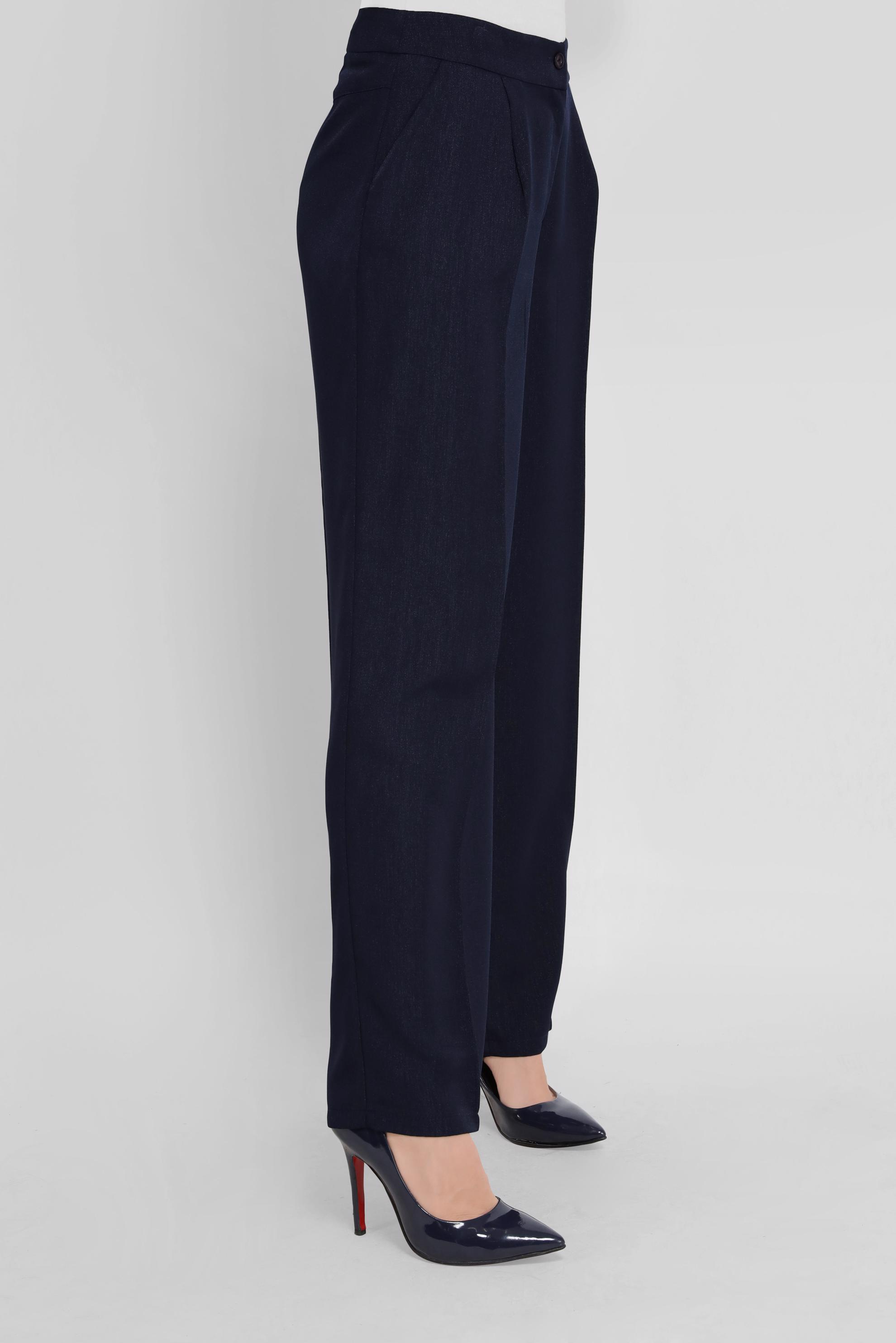 Tesettür giyim LACİVERT ARA BEL GENİŞ KESİM PANTOLON 7579 