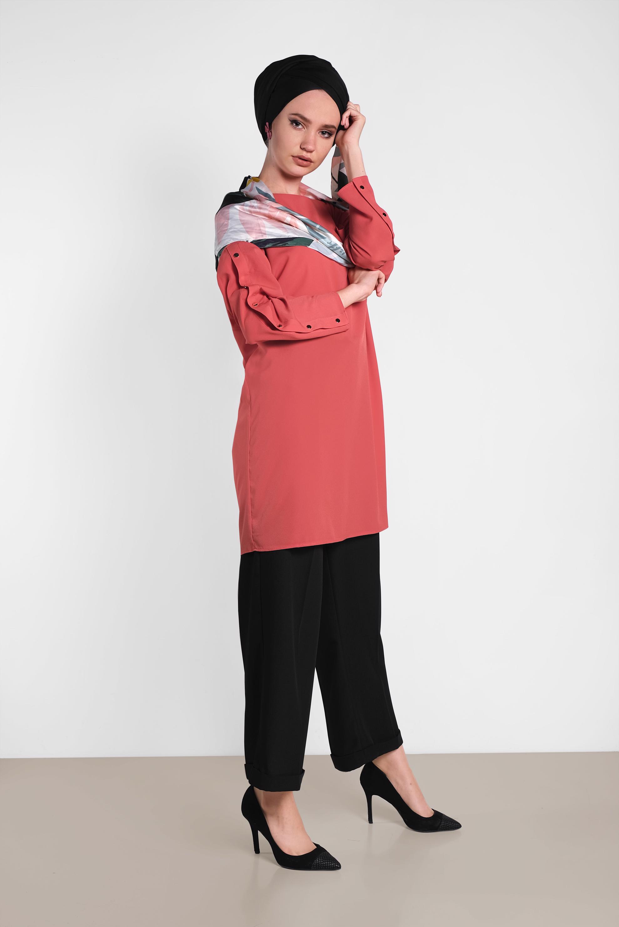 Tesettür giyim SİYAH GENİŞ PAÇA PANTOLON 7581 