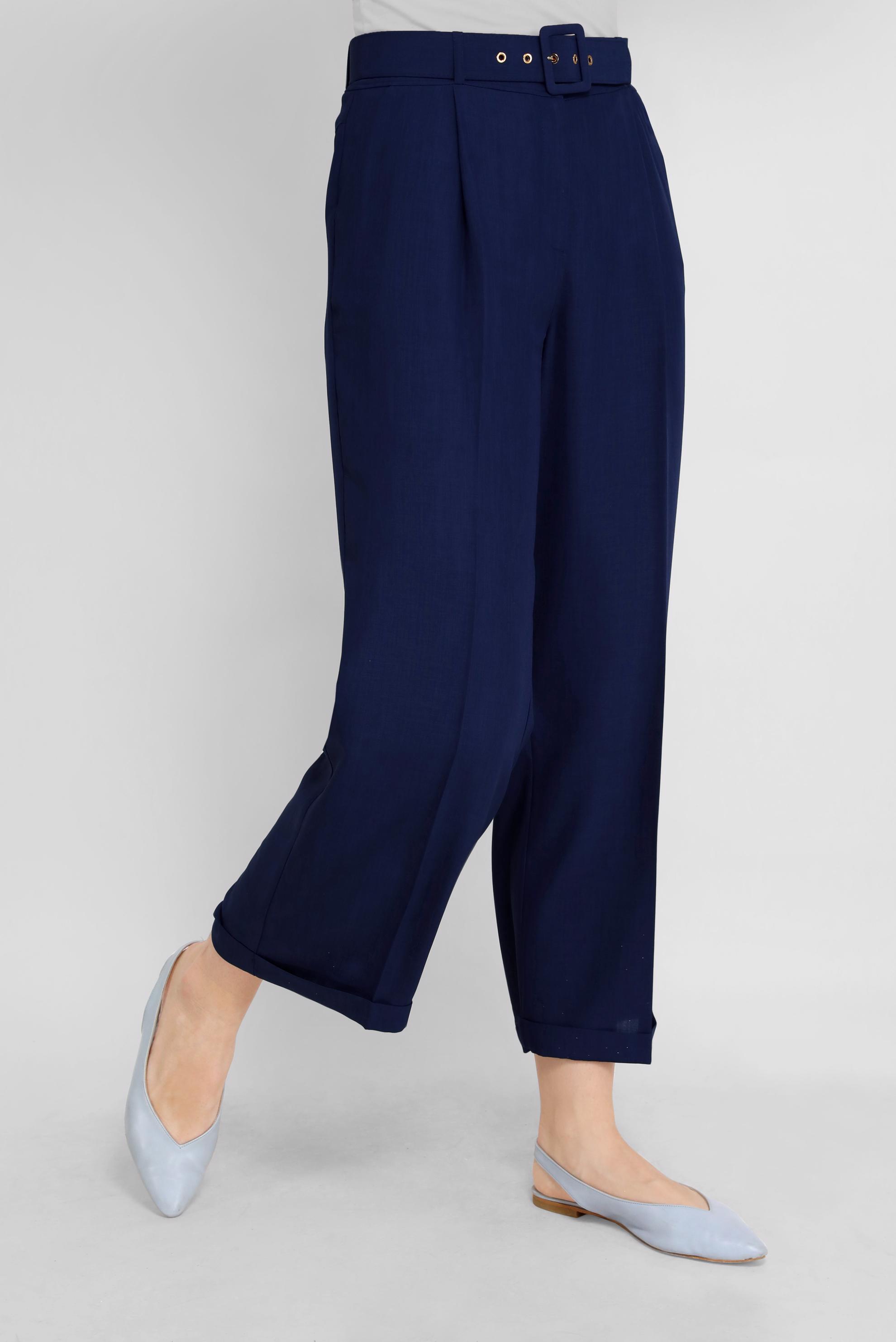 Tesettür giyim LACİVERT GENİŞ PAÇA PANTOLON 7581 