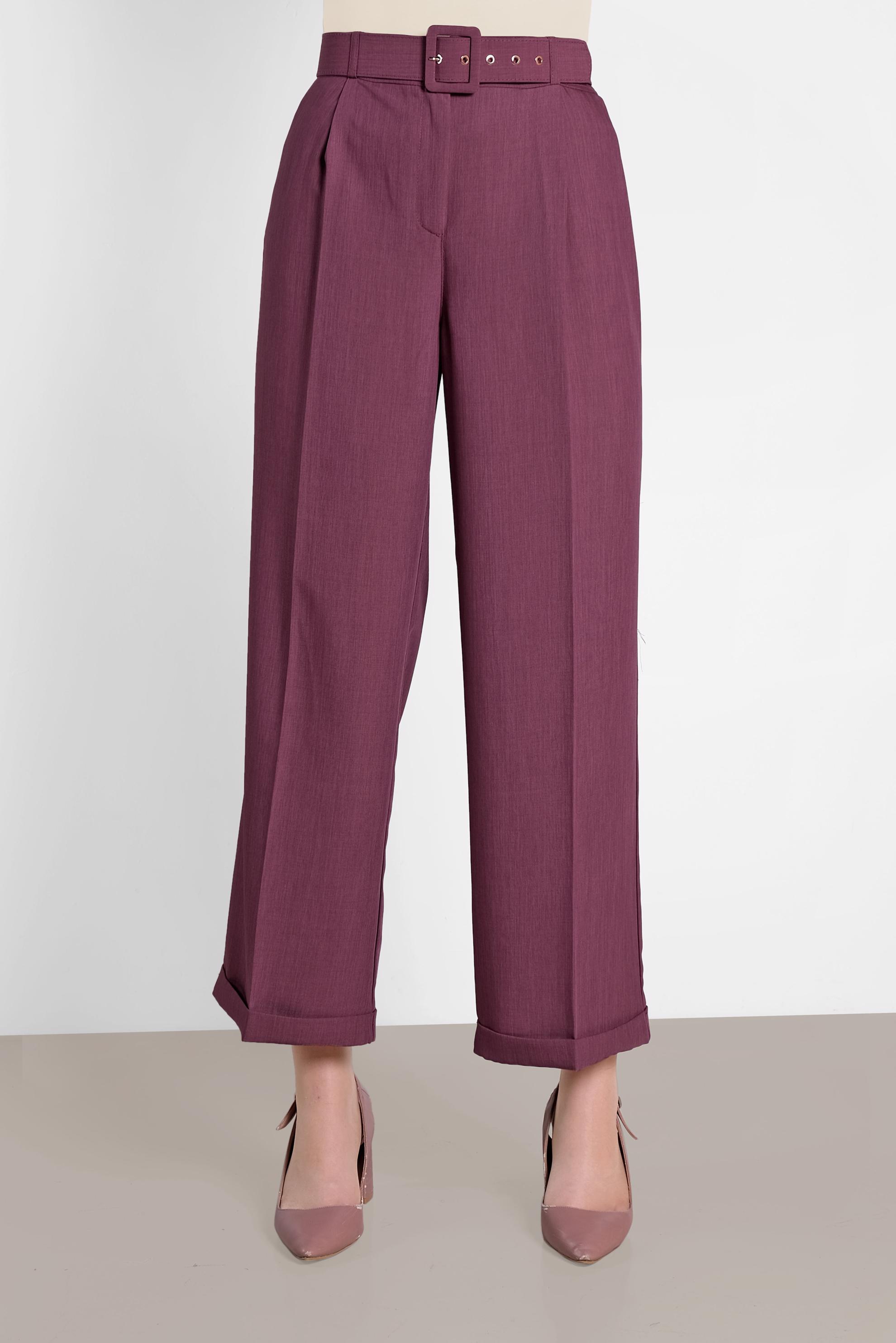 Tesettür giyim PEMBE GENİŞ PAÇA PANTOLON 7581 