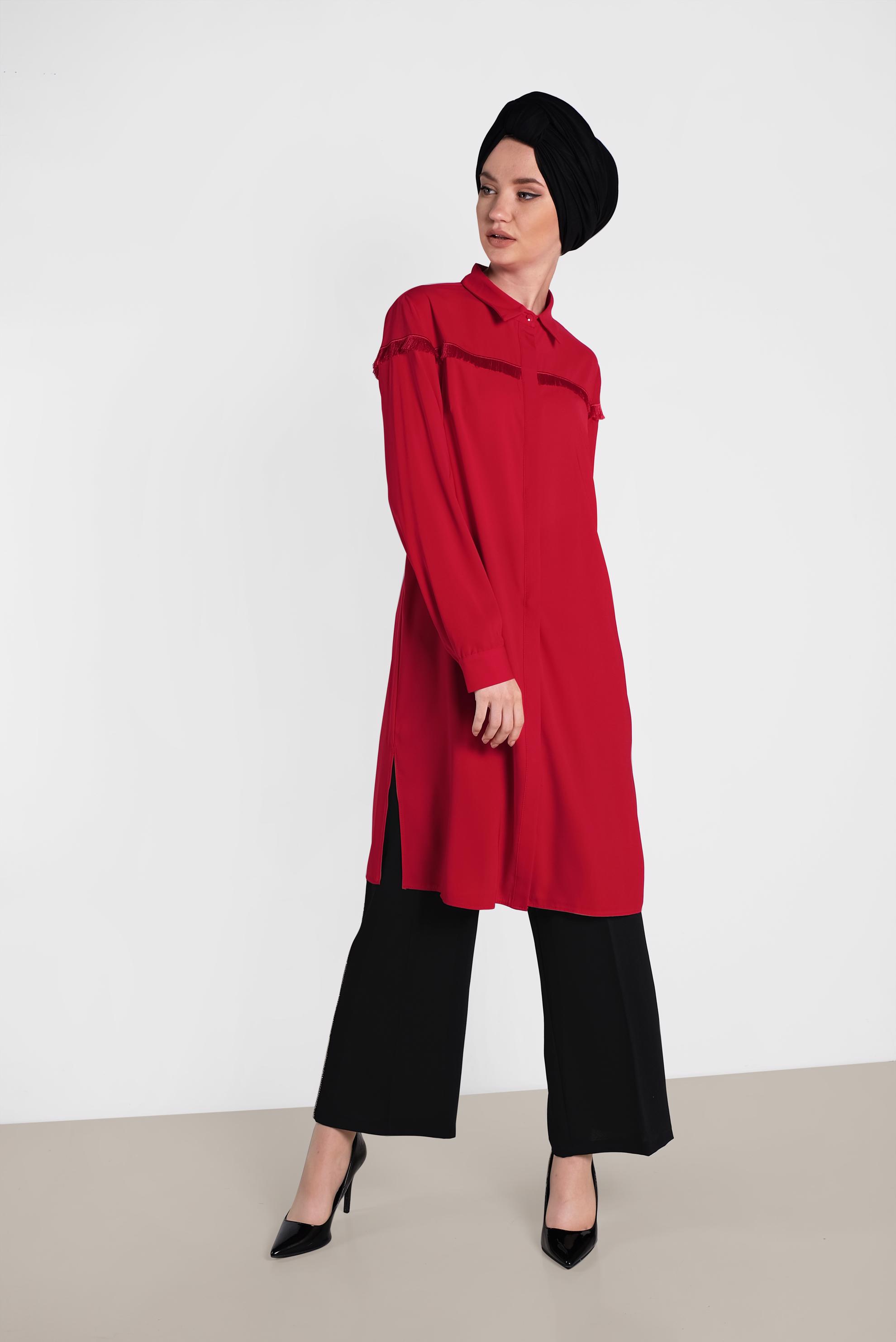 Tesettür giyim SİYAH YÜKSEK BEL BOL PANTOLON 7582 