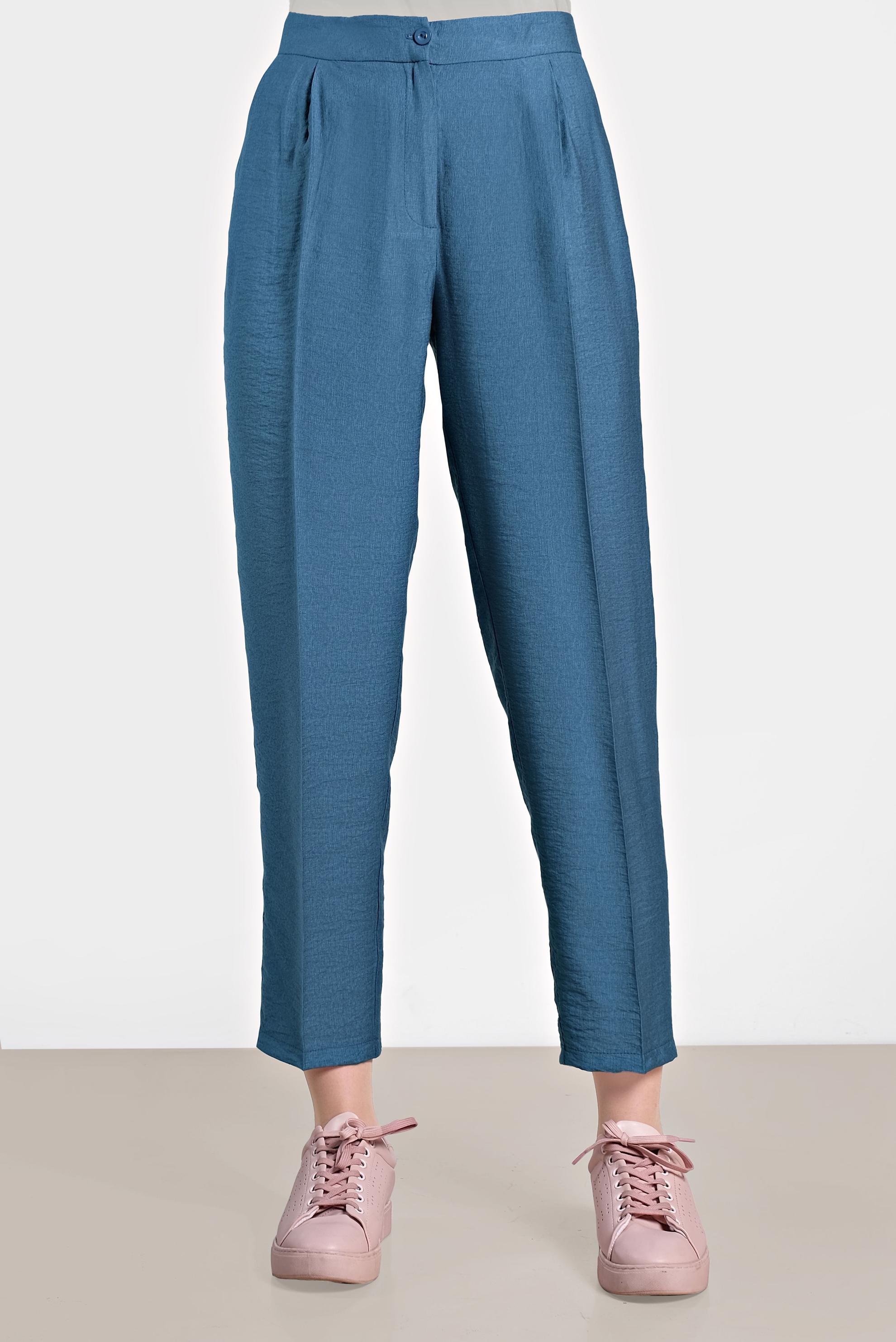 Tesettür giyim LACİVERT PİLELİ DÜĞMELİ PANTOLON 7586