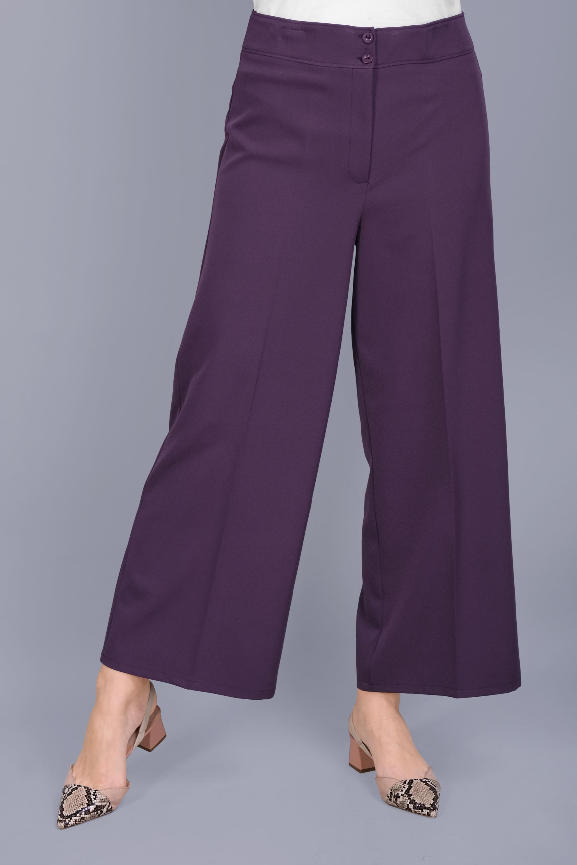 Tesettür giyim MOR GENİŞ PAÇA PANTOLON 7598 