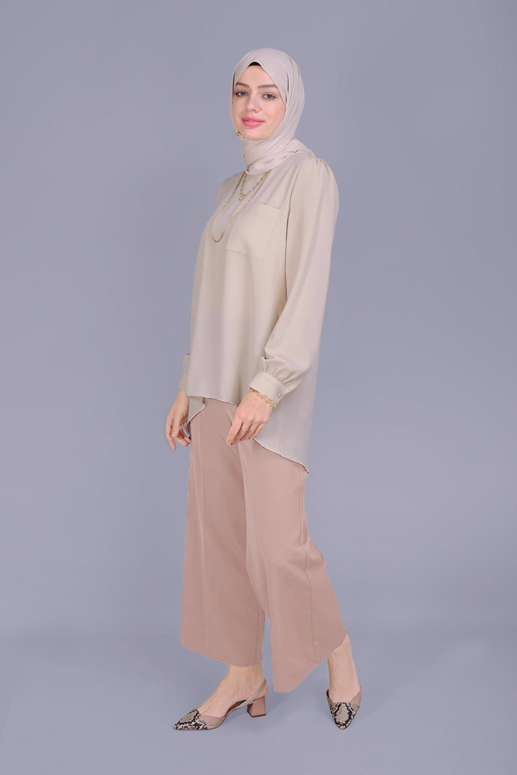 Vêtements hijab POUDRE PANTALON PALAZZO 7598
