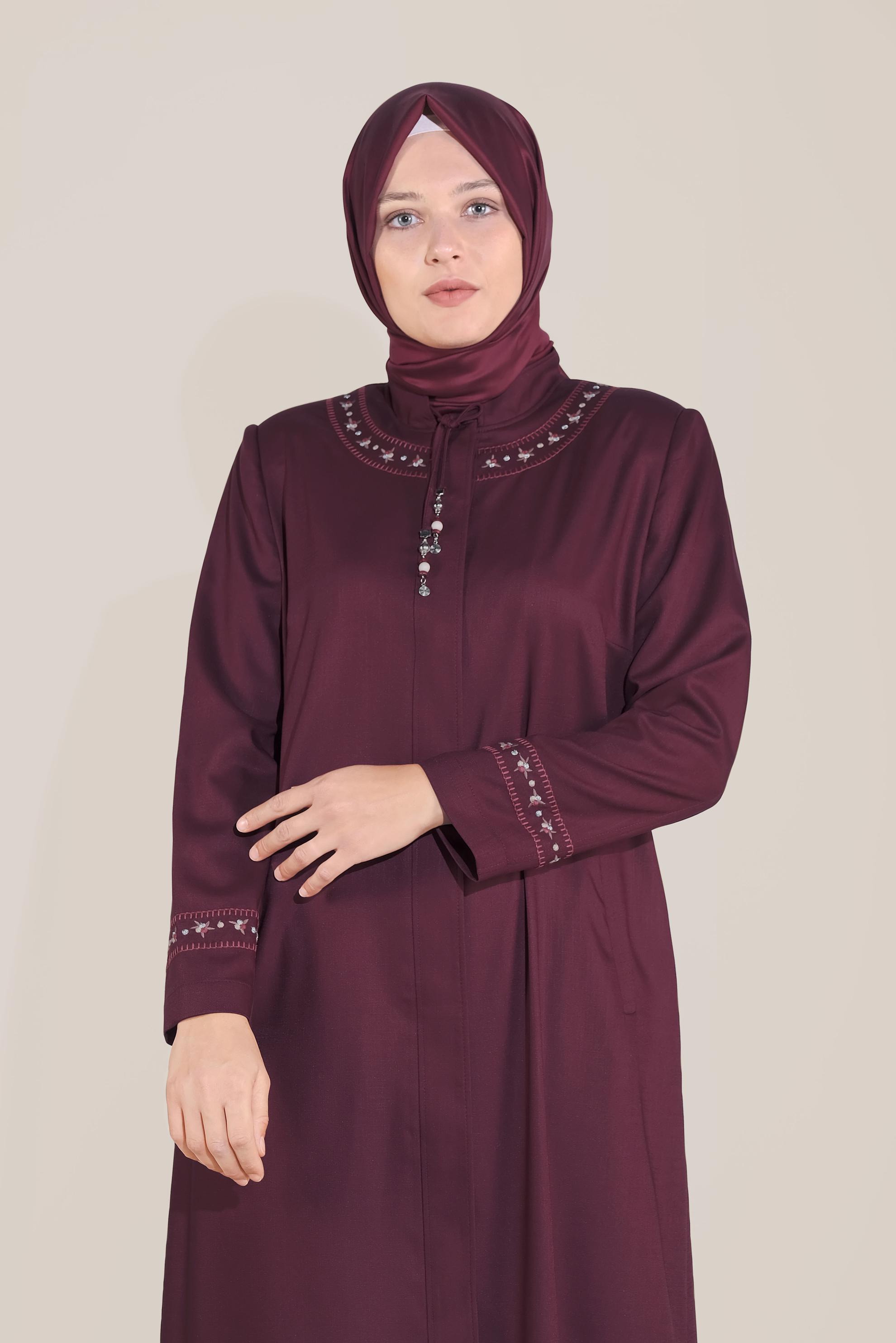Hijab clothing DAMSON TIE-NECK TOPCOAT 10213