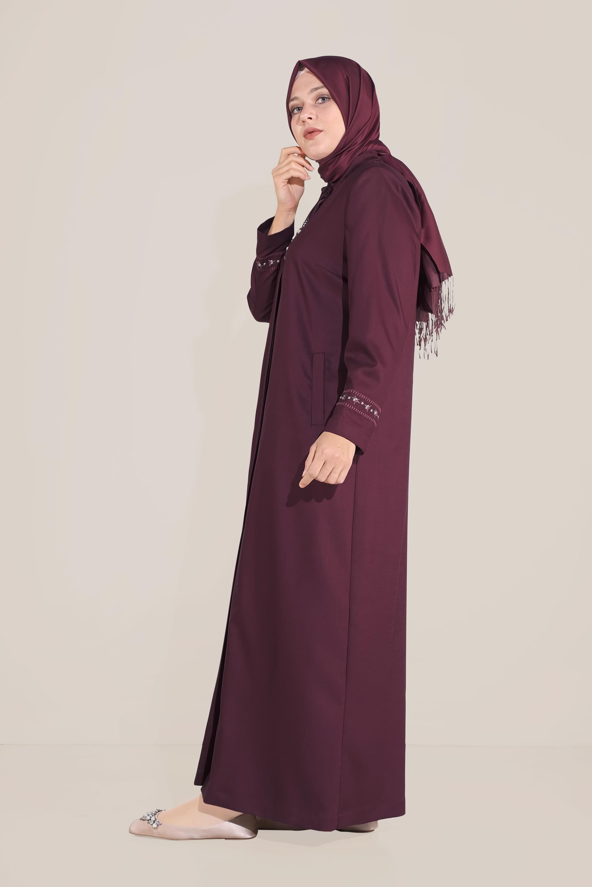 Hijab clothing DAMSON TIE-NECK TOPCOAT 10213