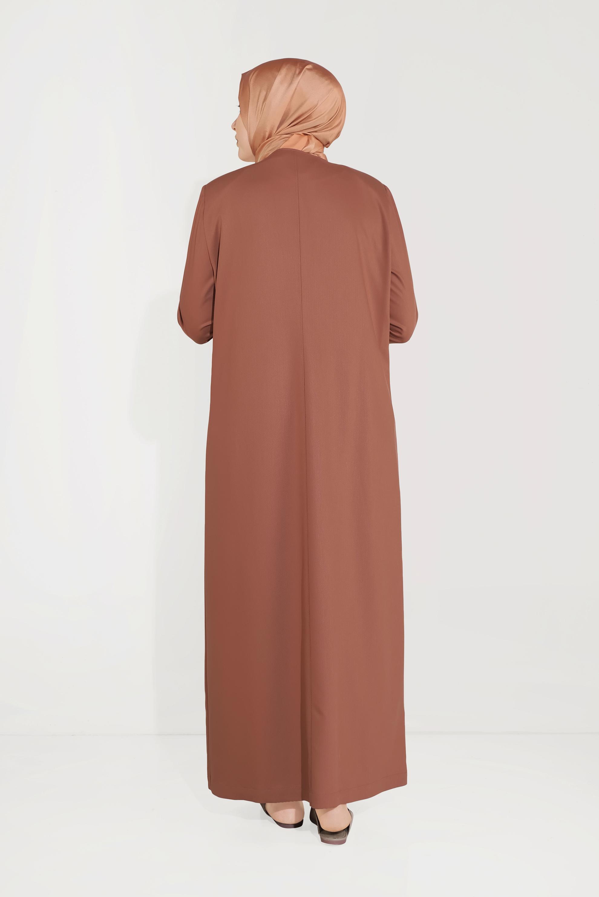 Vêtements hijab ORANGE PARDESSUS À BROOCH 10233