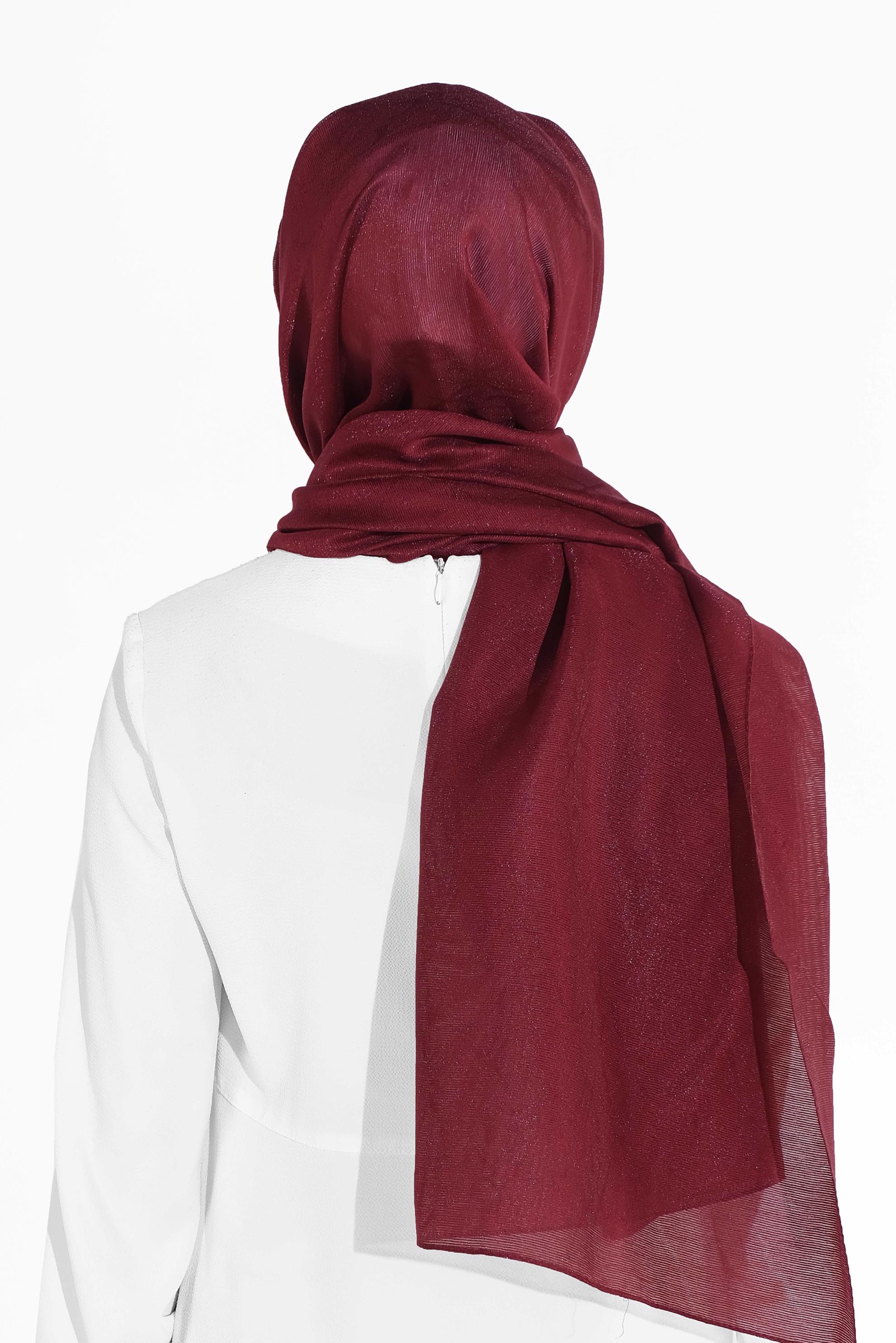 Tesettür giyim BORDO 8012 ALVİNA JAKARLI DESENLİ ŞAL