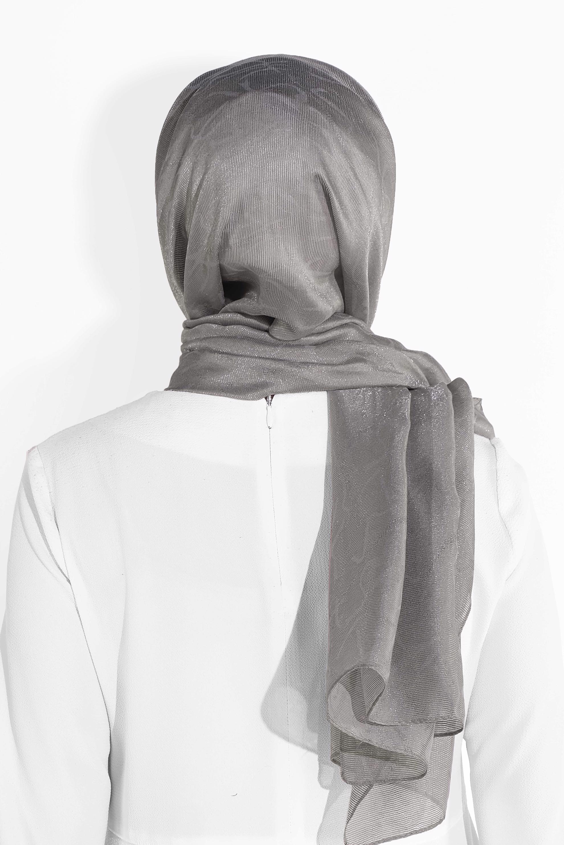 Tesettür giyim VİZON 8012 ALVİNA JAKARLI DESENLİ ŞAL