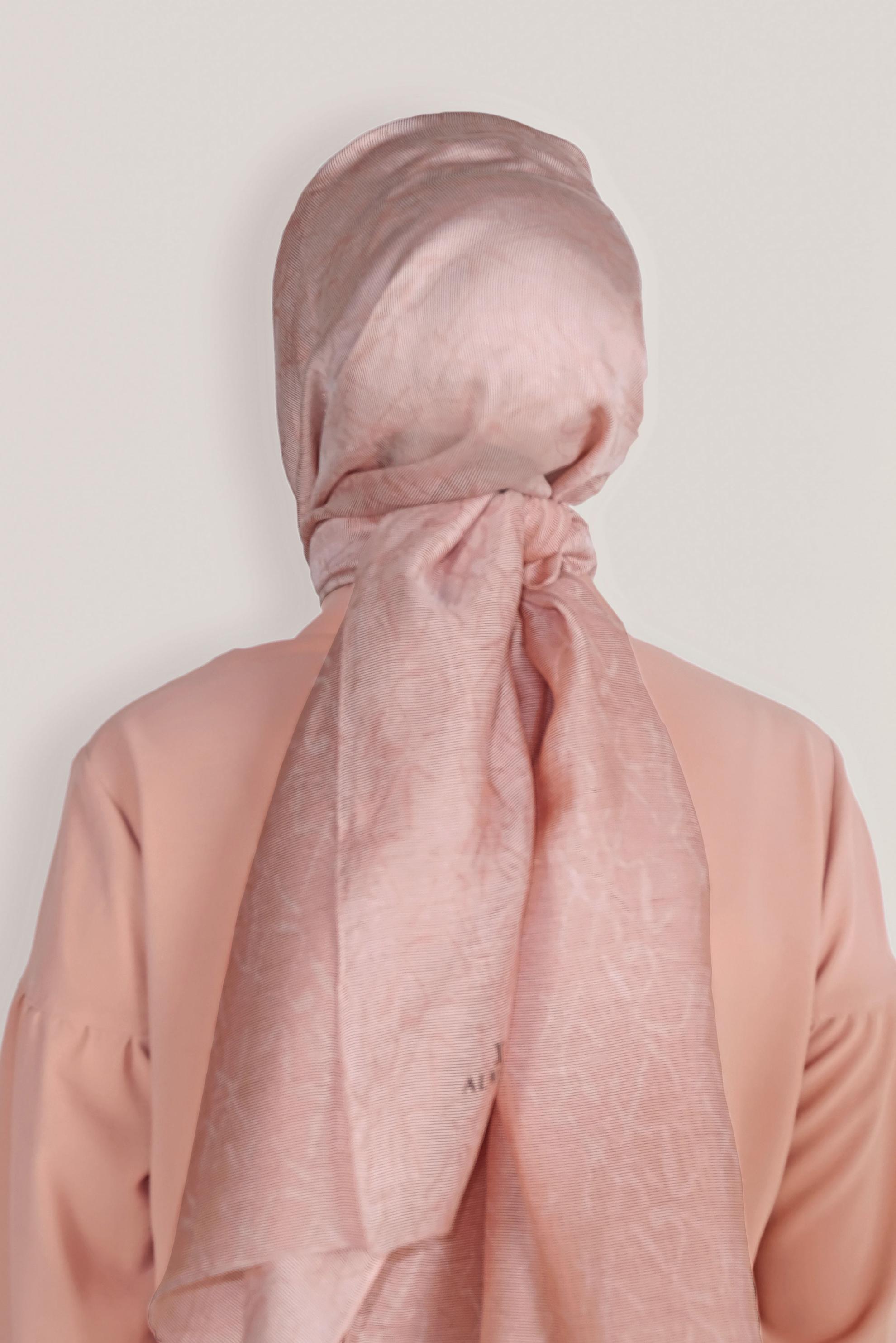 Tesettür giyim PEMBE 8012 ALVİNA JAKARLI DESENLİ ŞAL