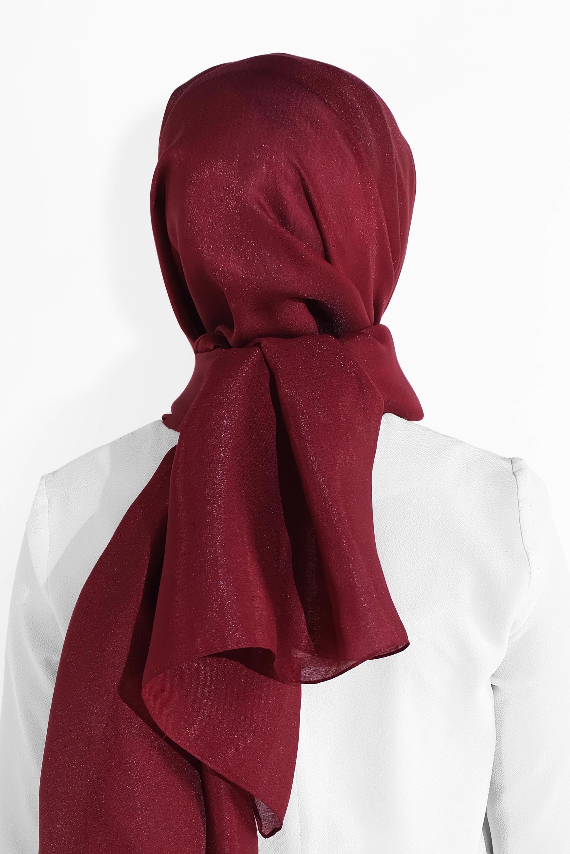 Hijab clothing CLARET RED 8013 ALVİNA IŞILTILI ŞAL