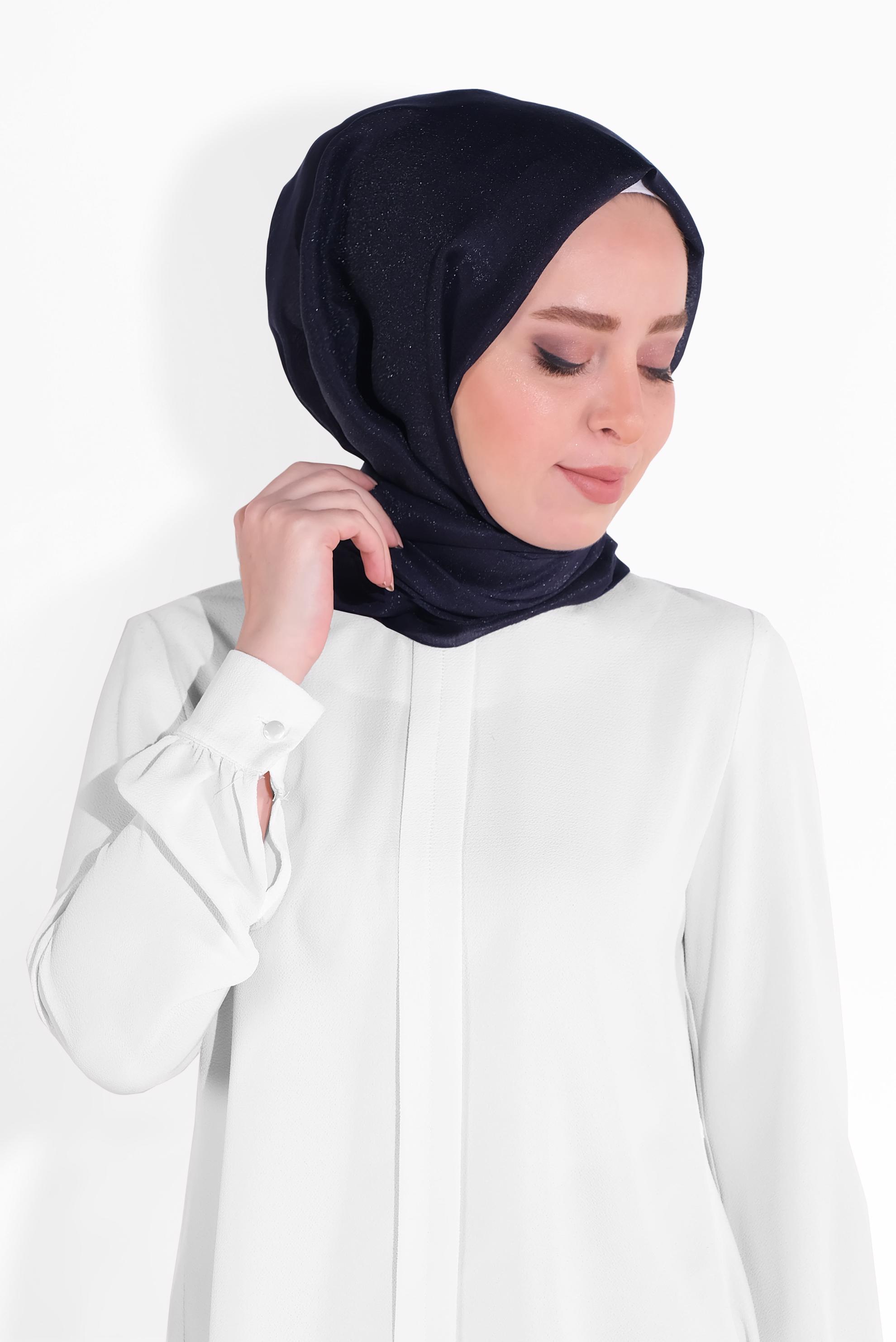 Tesettür giyim LACİVERT 8013 ALVİNA IŞILTILI ŞAL