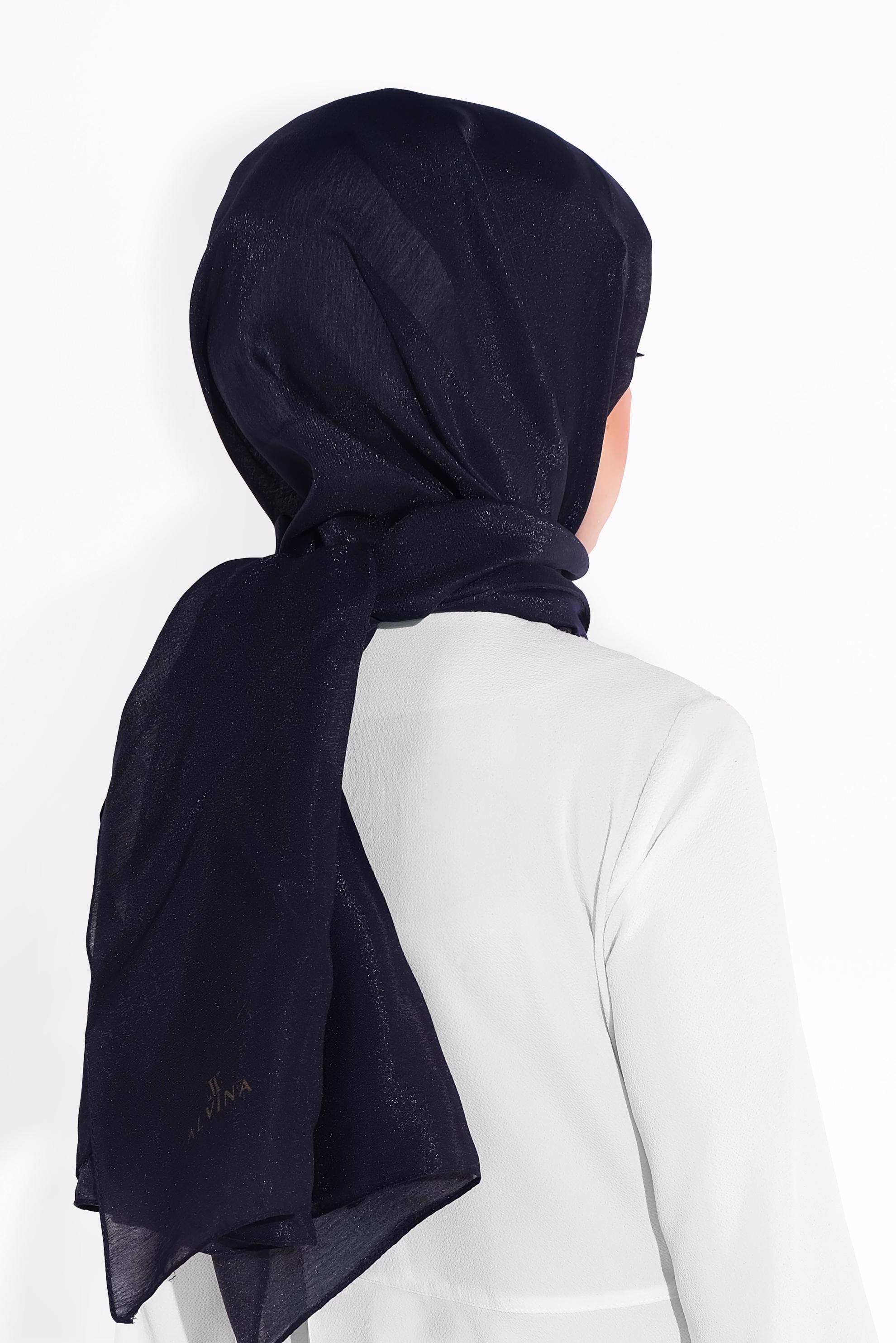 Tesettür giyim LACİVERT 8013 ALVİNA IŞILTILI ŞAL