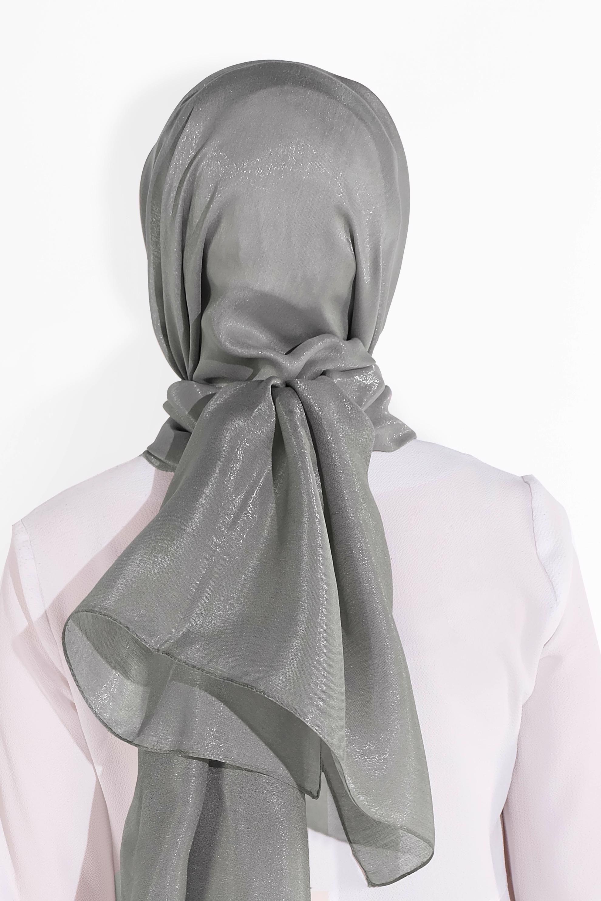 Tesettür giyim VİZON 8013 ALVİNA IŞILTILI ŞAL