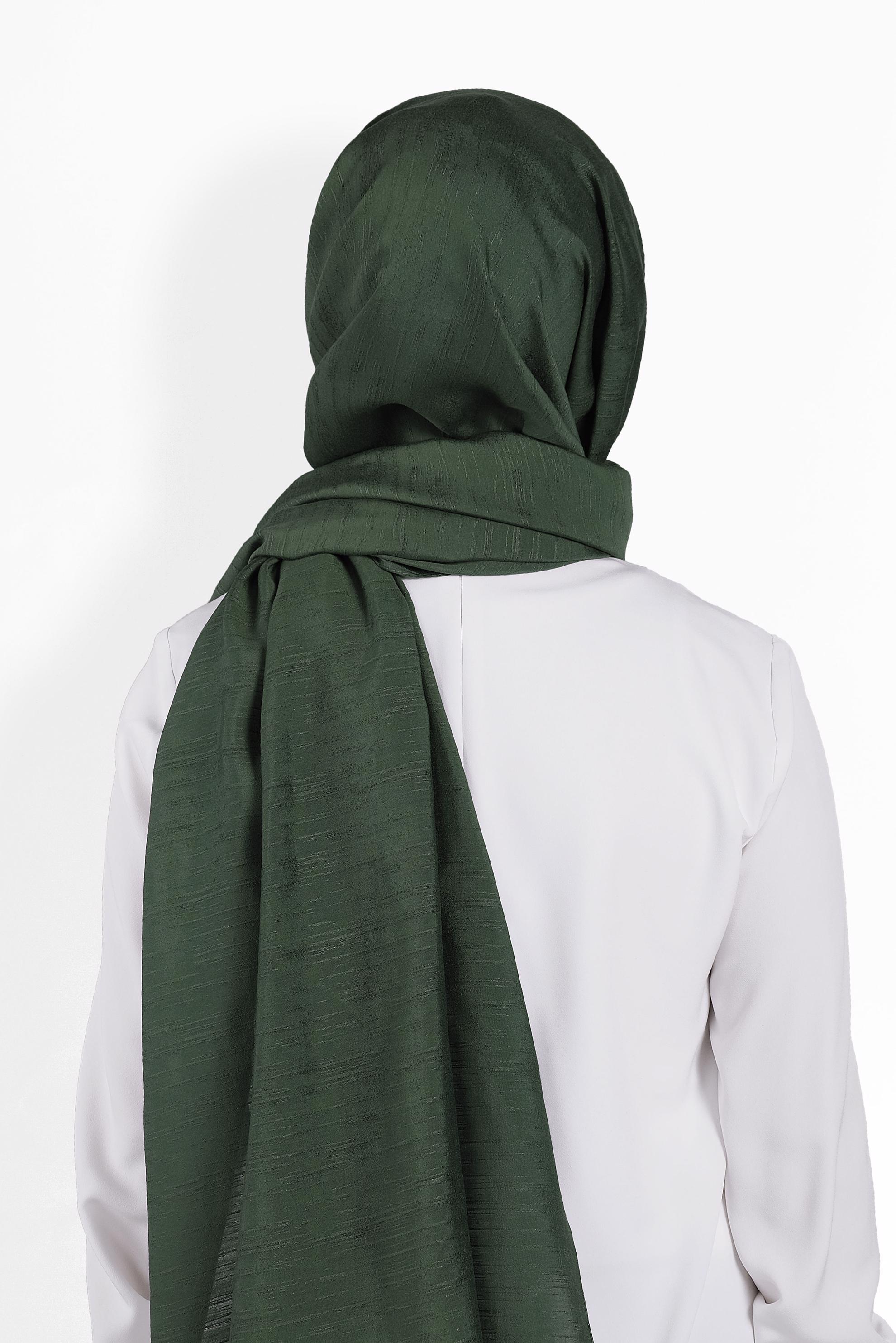 Tesettür giyim HAKİ 8014 ALVİNA DOKUMA ŞAL