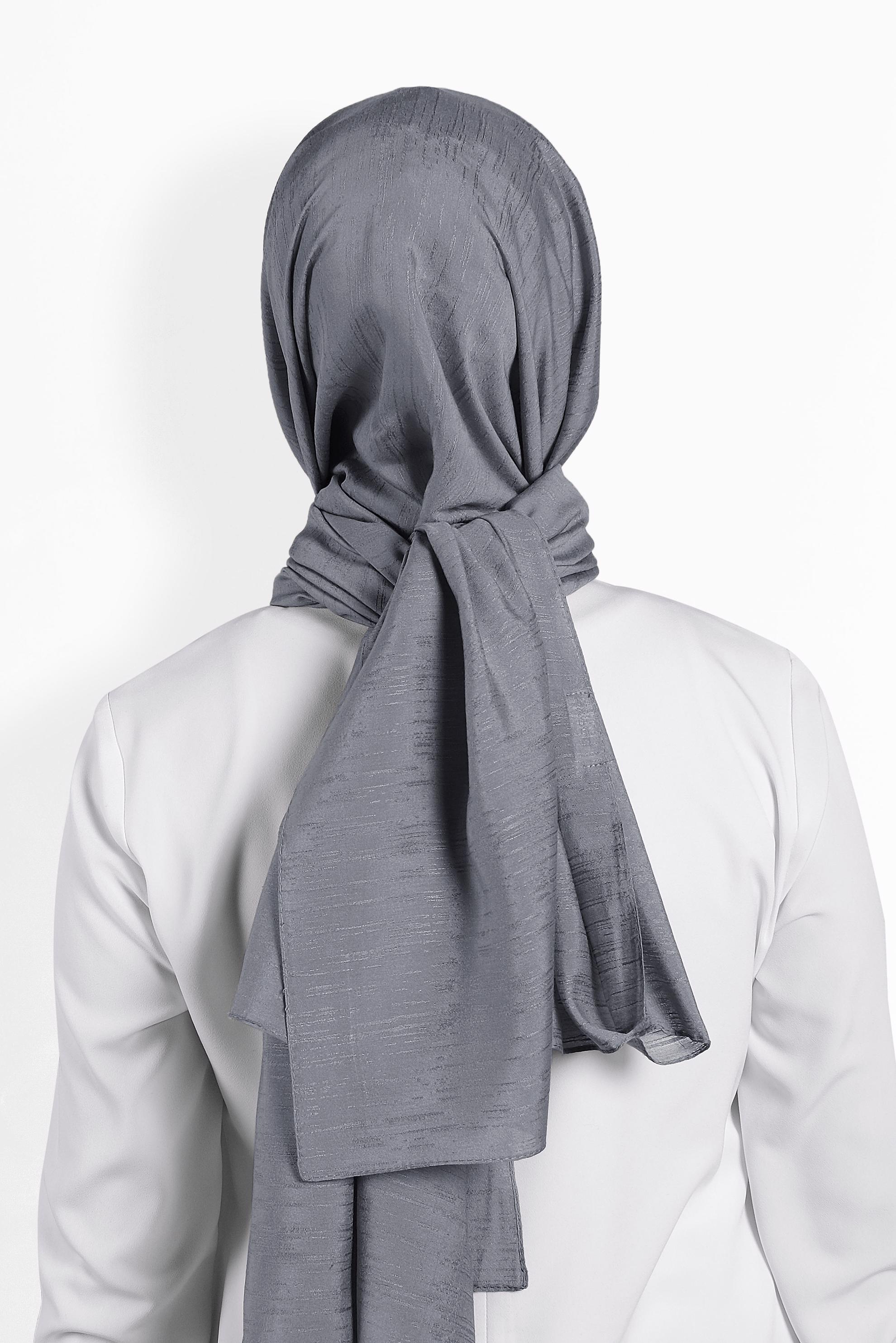 Hijab clothing GREY 8014 ALVİNA DOKUMA ŞAL