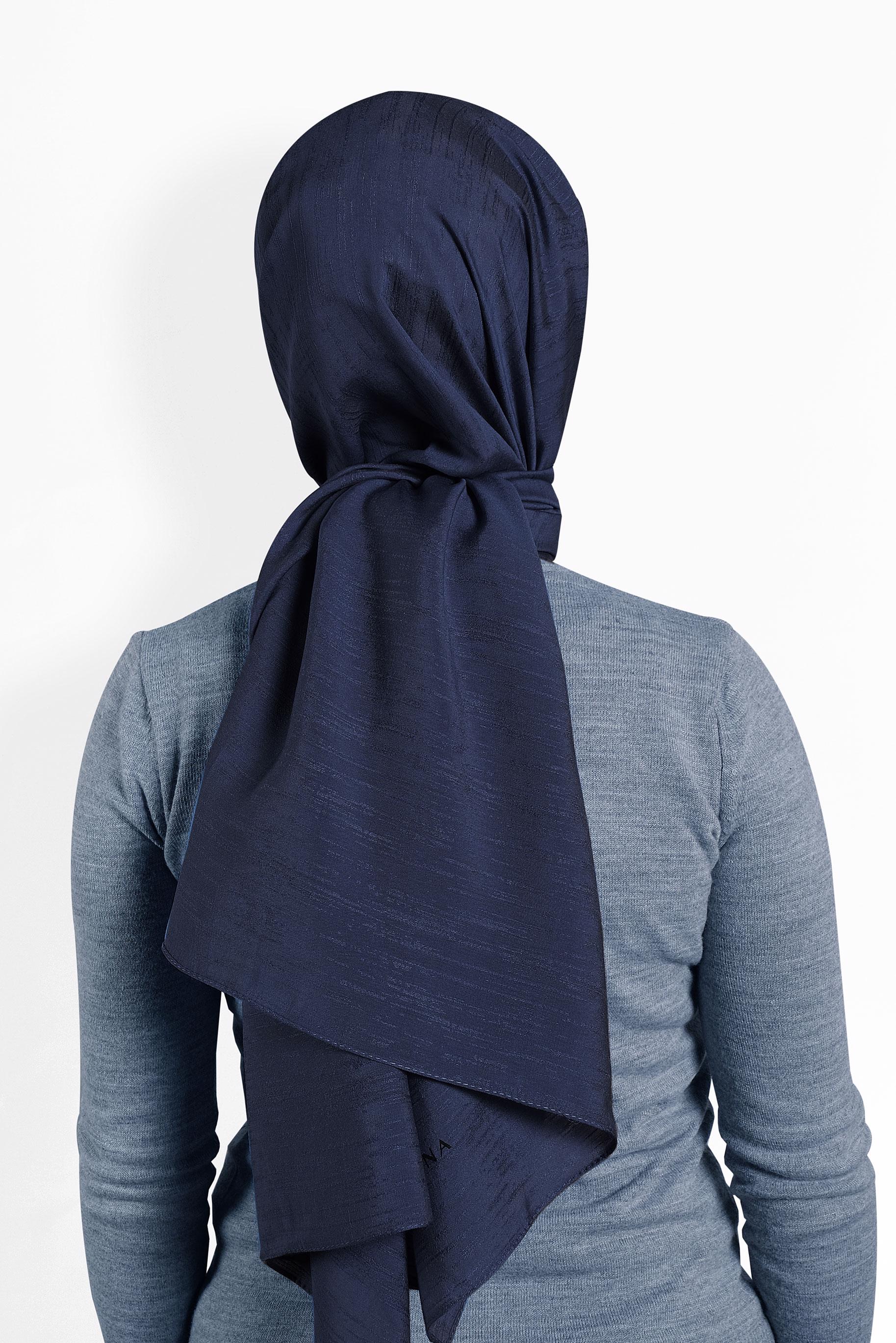 Hijab clothing NAVY BLUE 8014 ALVİNA DOKUMA ŞAL