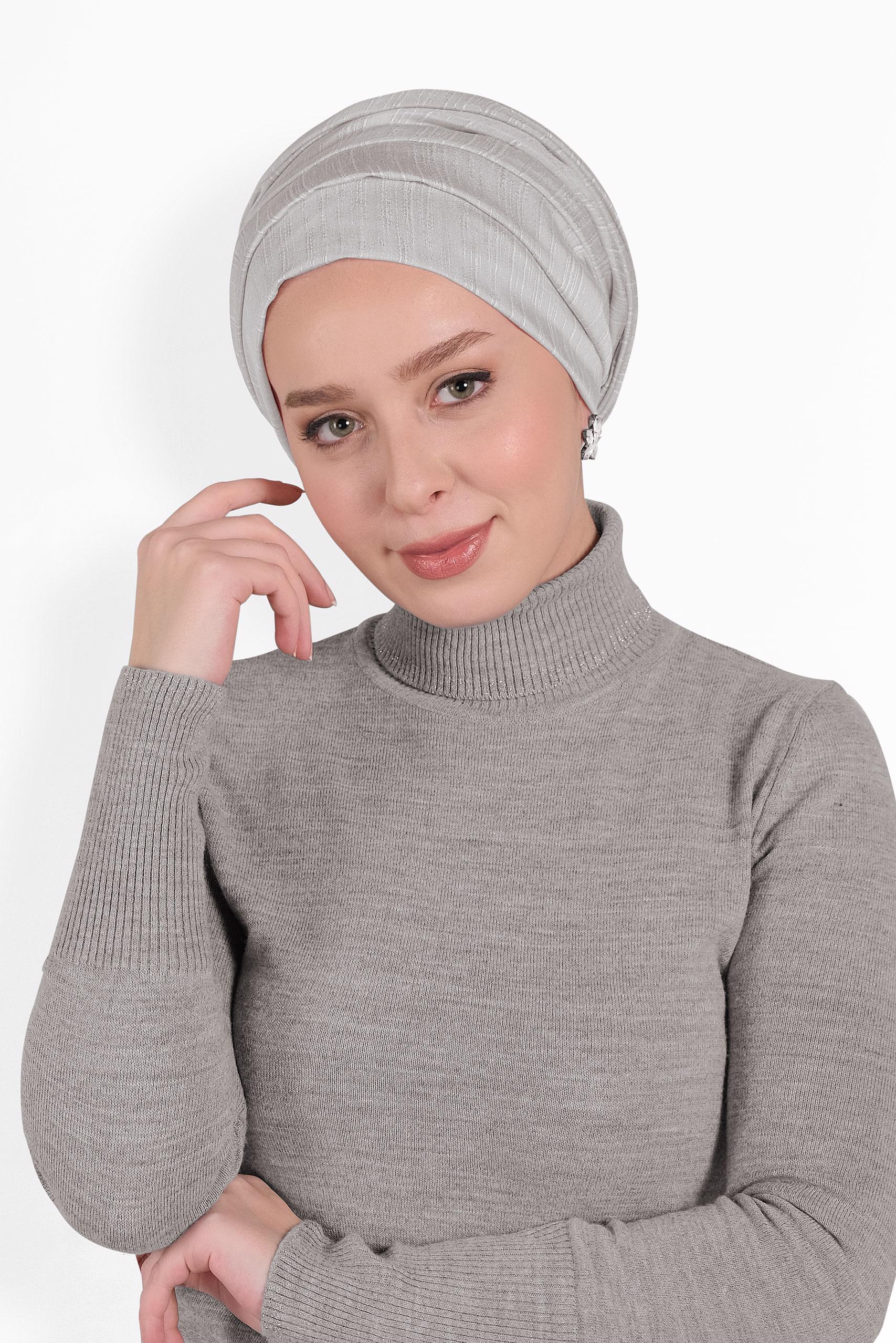 Hijab clothing BEIGE 8014 ALVİNA DOKUMA ŞAL
