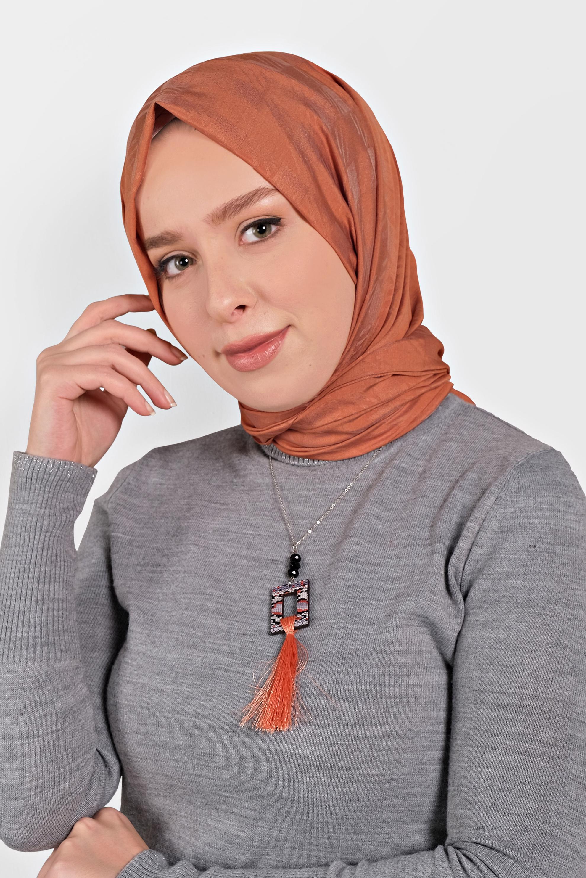 Hijab clothing ORANGE 8015 ALVİNA KÜP DESEN ŞAL