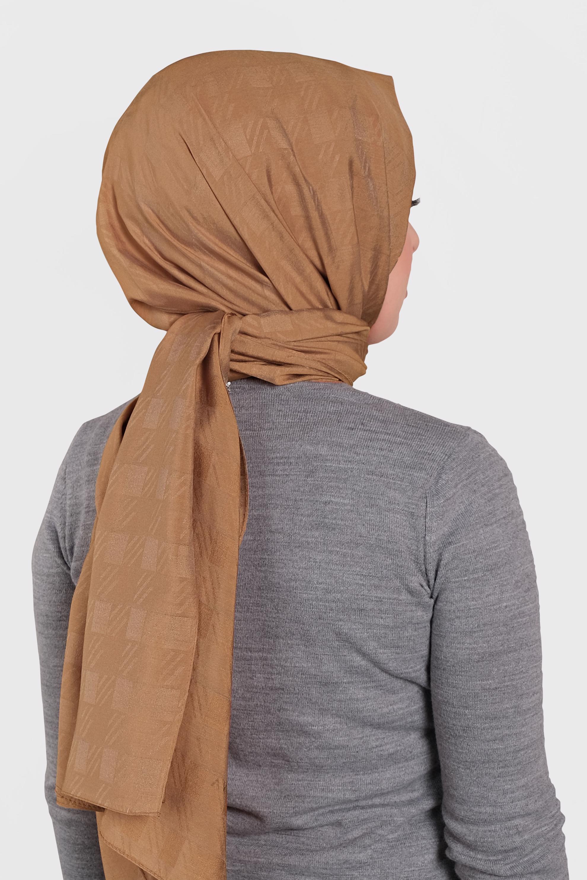 Tesettür giyim TABA 8015 ALVİNA KÜP DESEN ŞAL