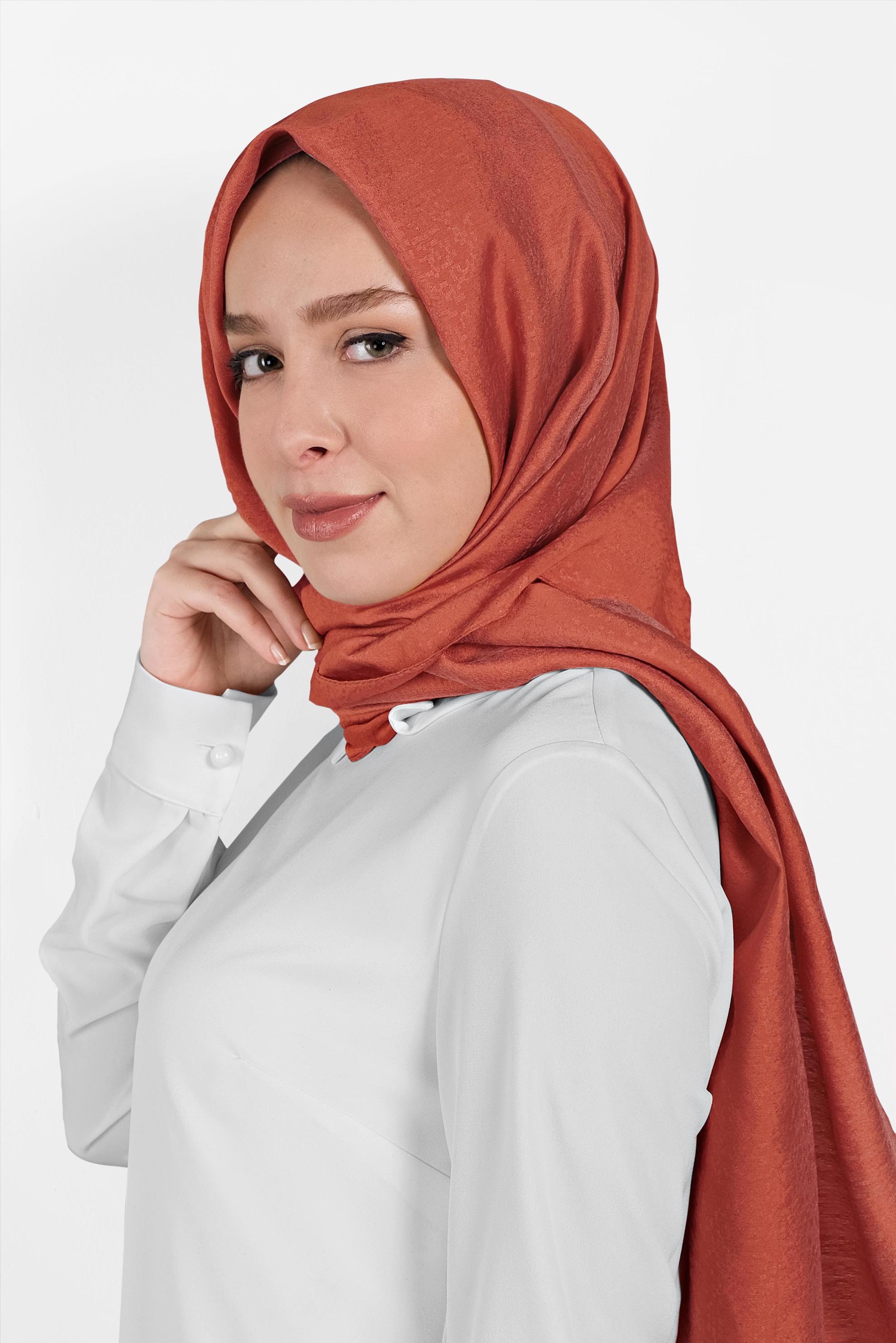 Hijab clothing ORANGE 8016 ALVİNA KUMLU ŞAL