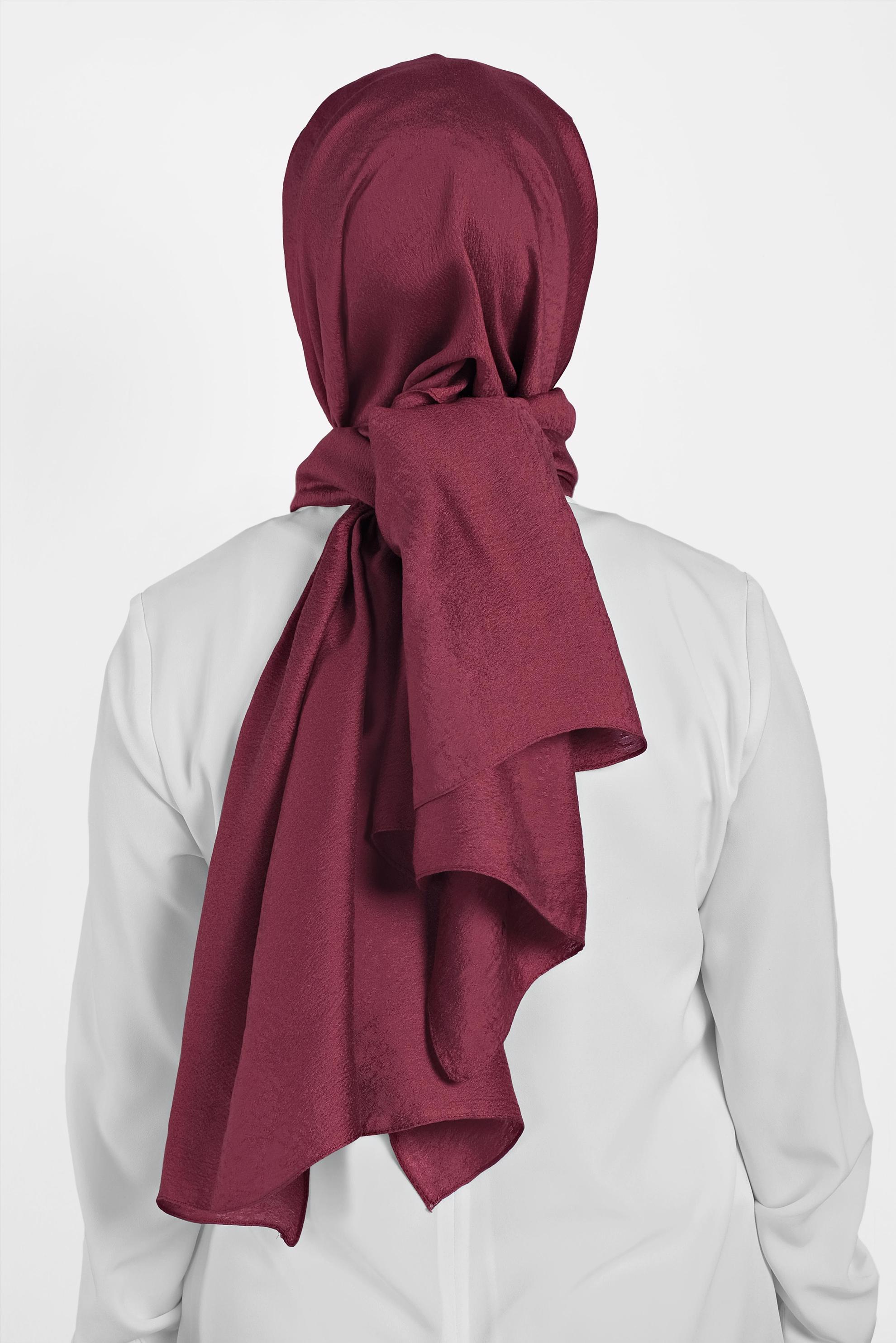 Tesettür giyim BORDO 8016 ALVİNA KUMLU ŞAL