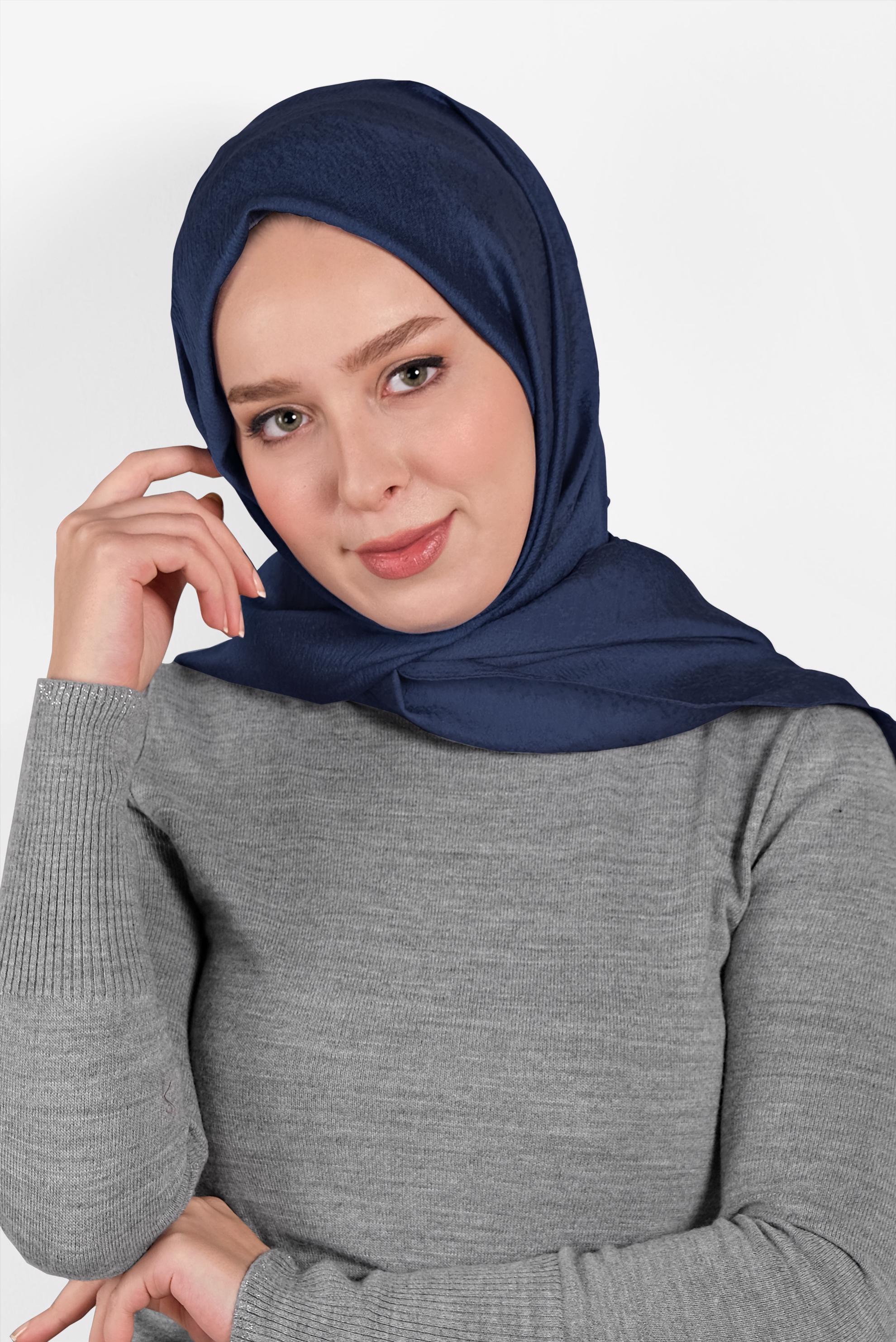 Tesettür giyim LACİVERT 8016 ALVİNA KUMLU ŞAL