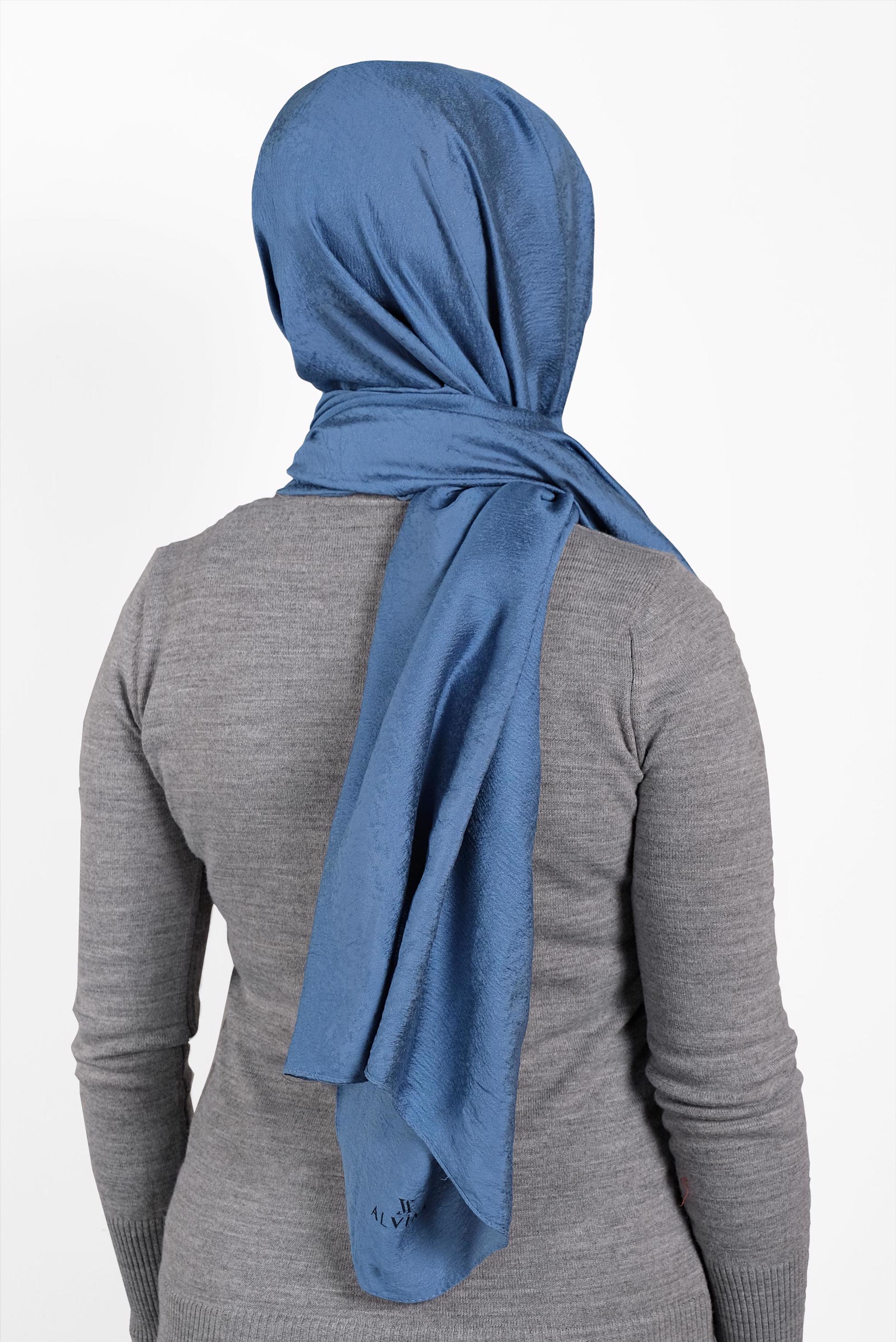 Hijab clothing NAVY BLUE 8016 ALVİNA KUMLU ŞAL