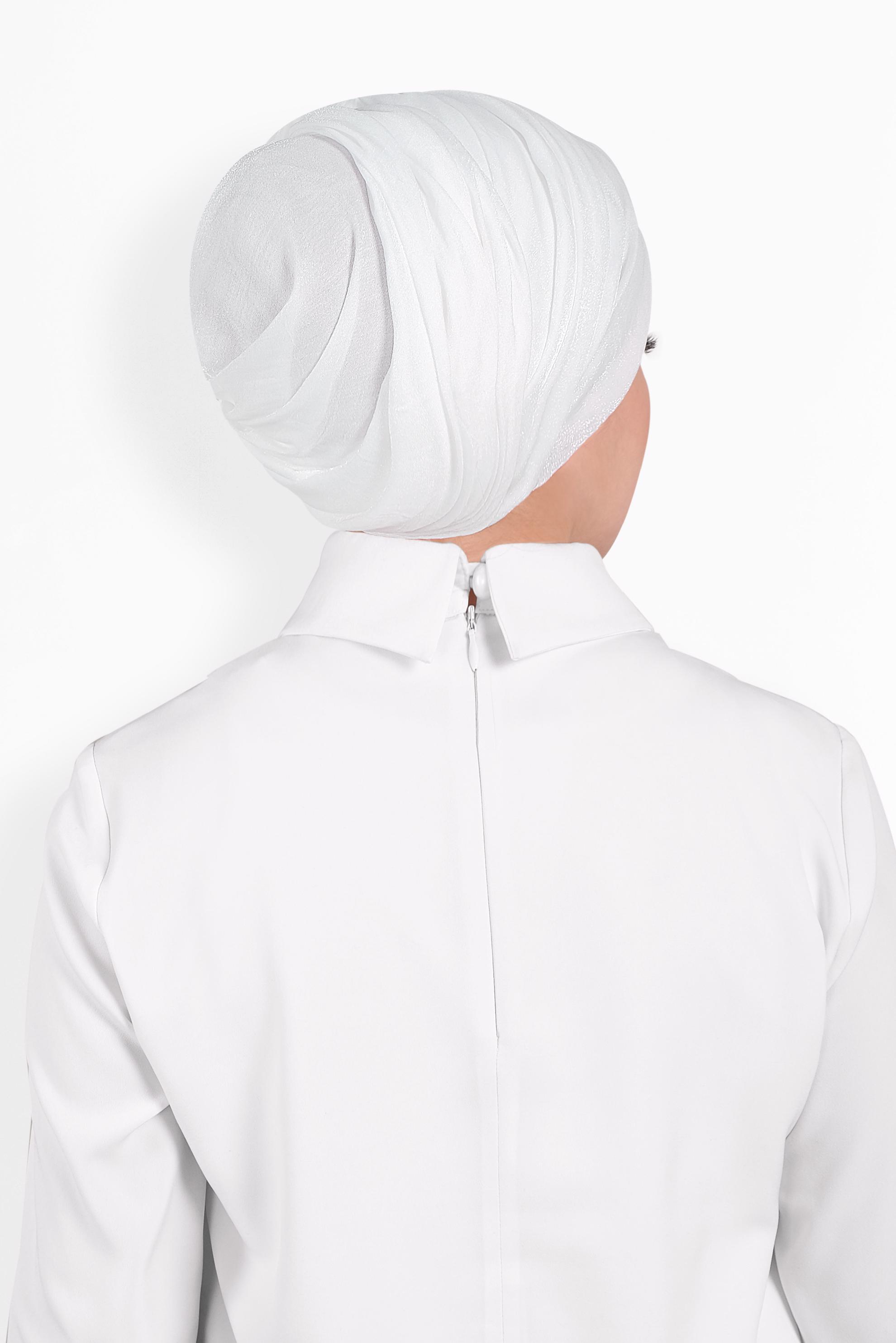 Tesettür giyim EKRU 8017 ALVİNA PIRILTI ŞAL