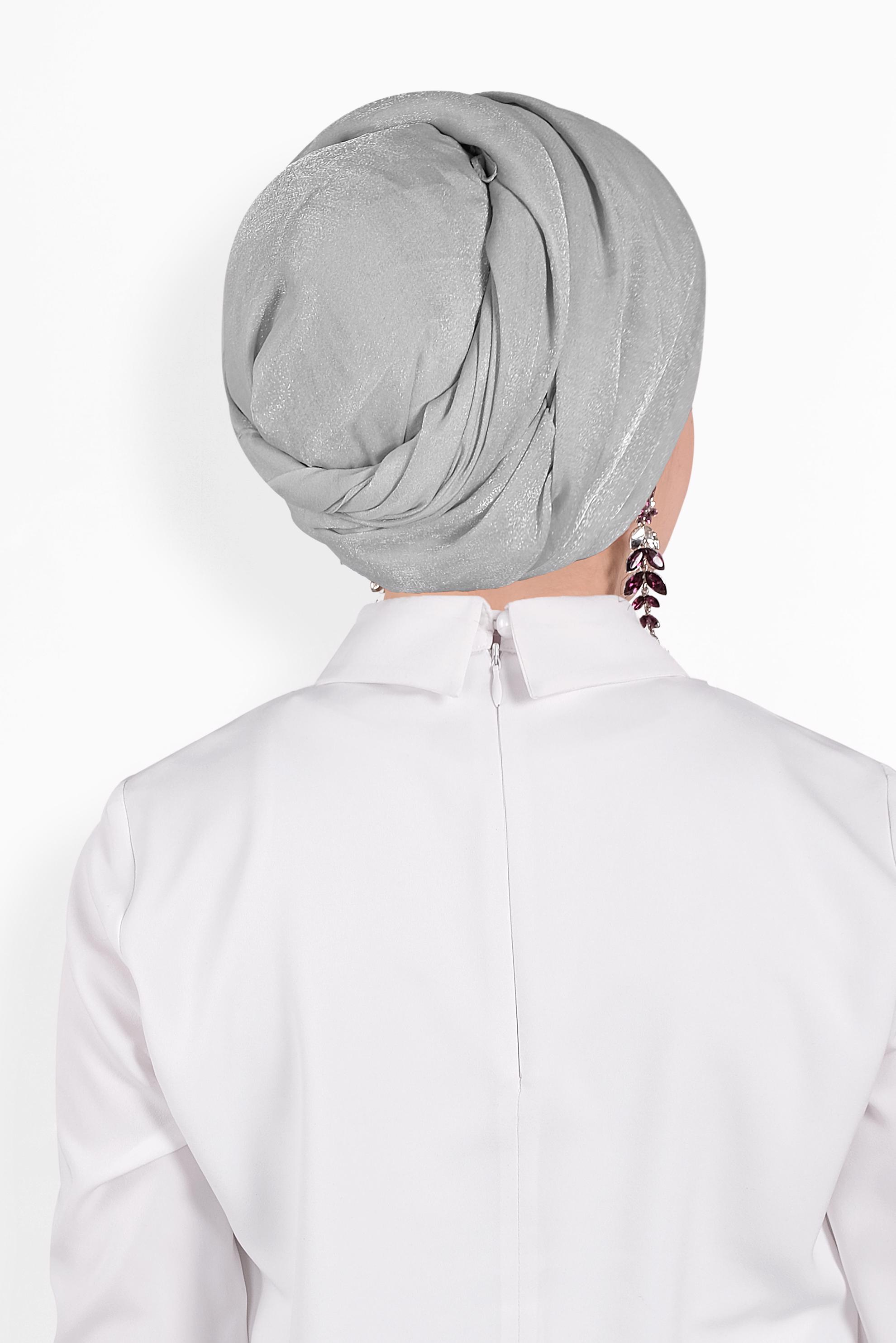 Tesettür giyim GÜMÜŞ 8017 ALVİNA PIRILTI ŞAL