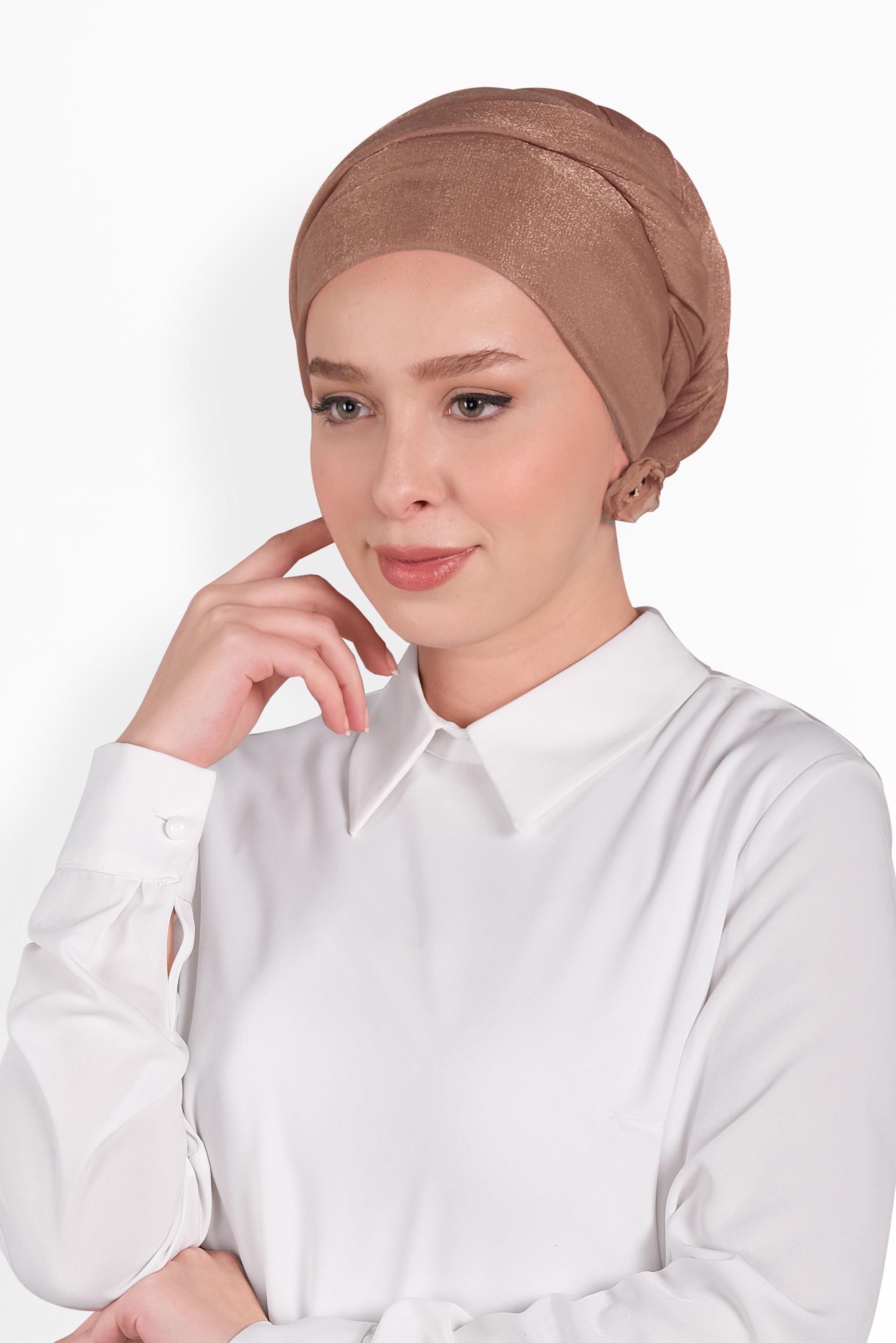 Tesettür giyim PEMBE 8017 ALVİNA PIRILTI ŞAL