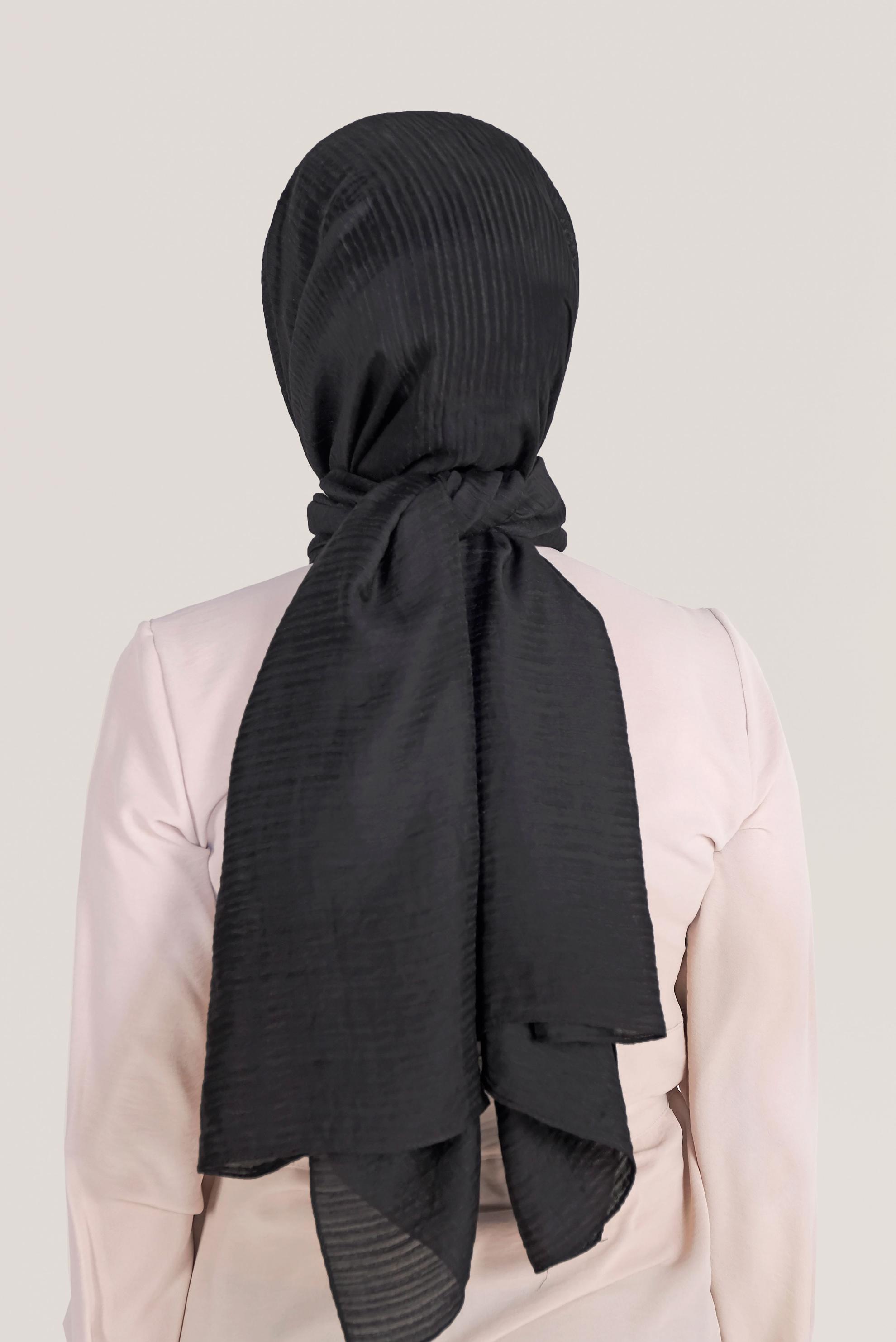 Tesettür giyim SİYAH 8039 ALVİNA OSMANLI ŞAL