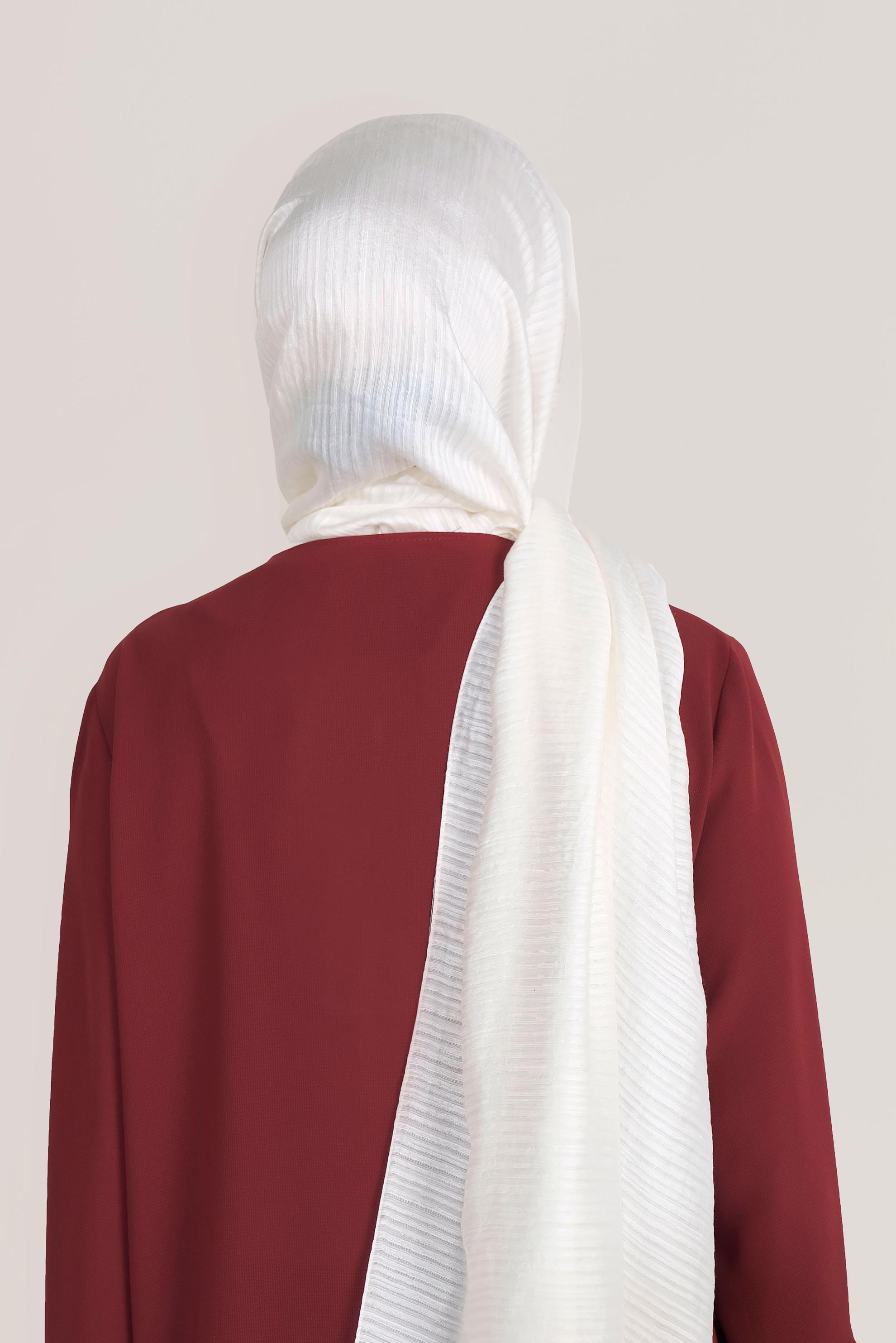 Tesettür giyim BEYAZ 8039 ALVİNA OSMANLI ŞAL