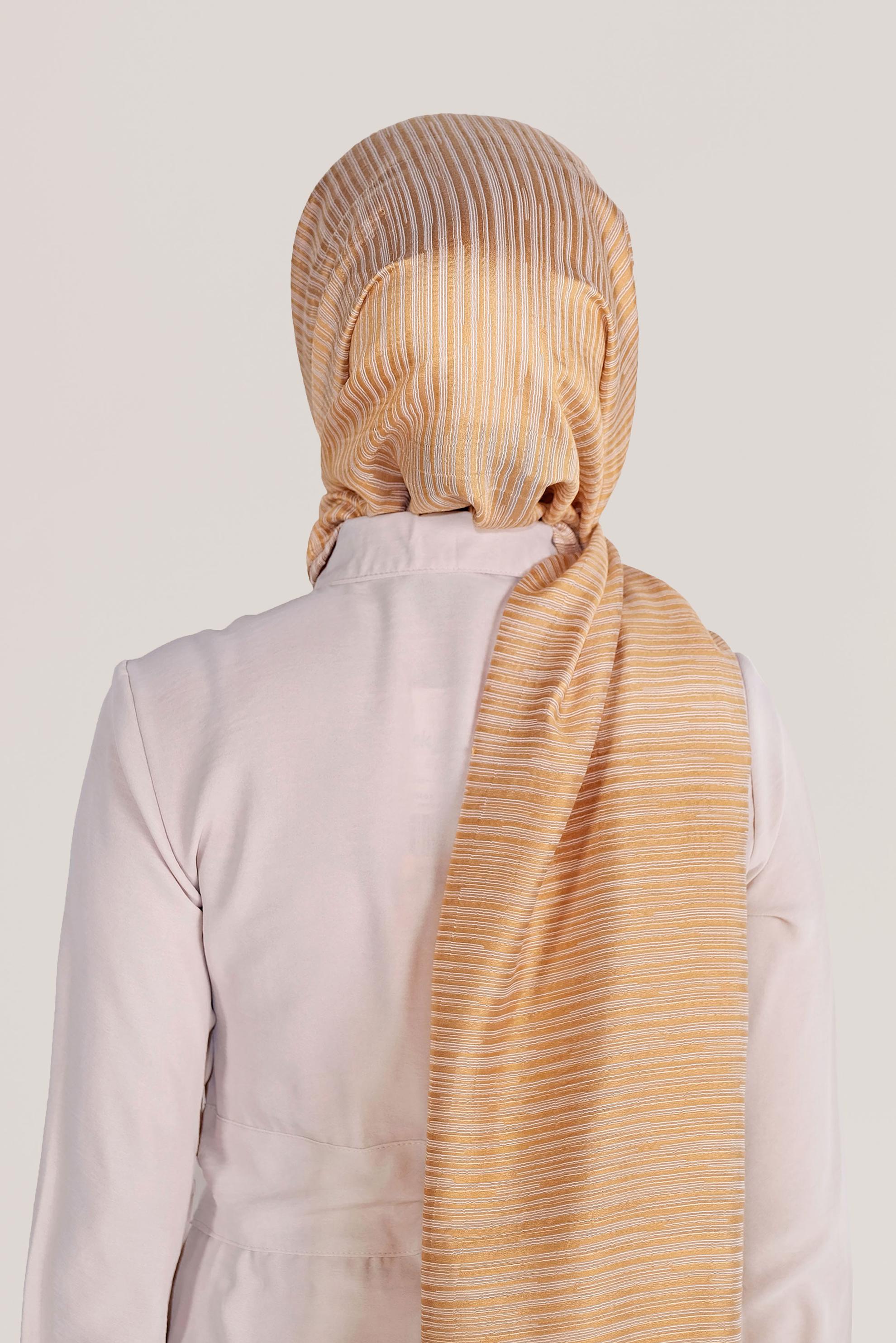 Tesettür giyim SARI 8039 ALVİNA OSMANLI ŞAL