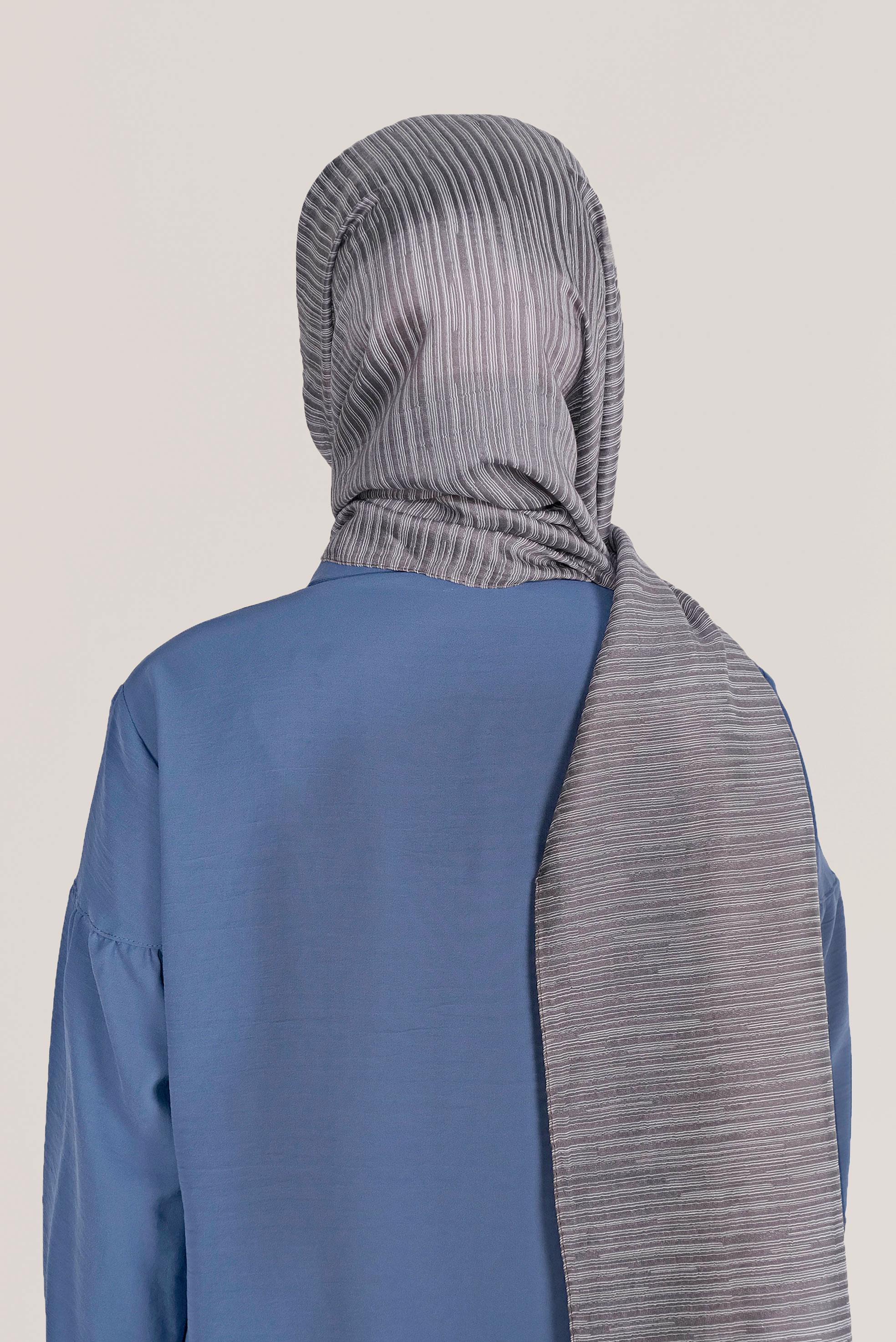 Tesettür giyim GRİ 8039 ALVİNA OSMANLI ŞAL