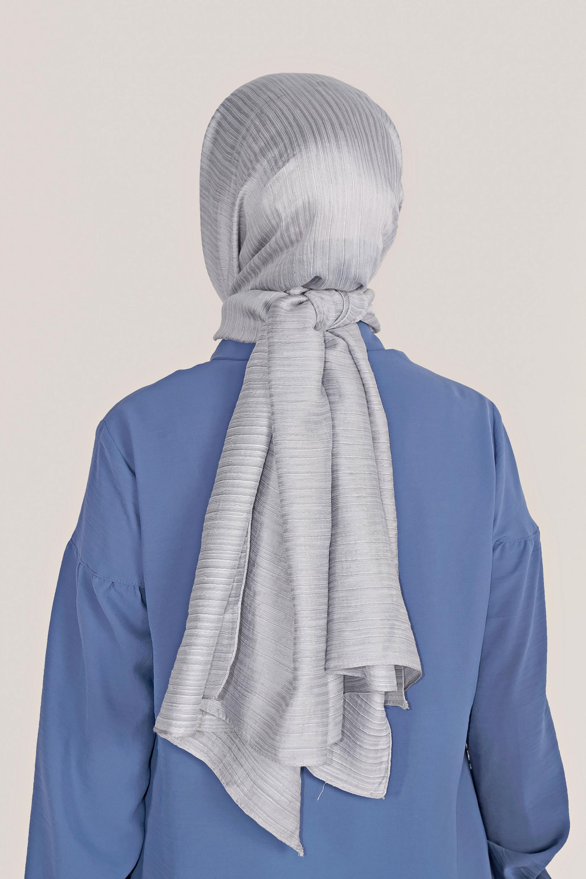 Tesettür giyim GRİ 8039 ALVİNA OSMANLI ŞAL