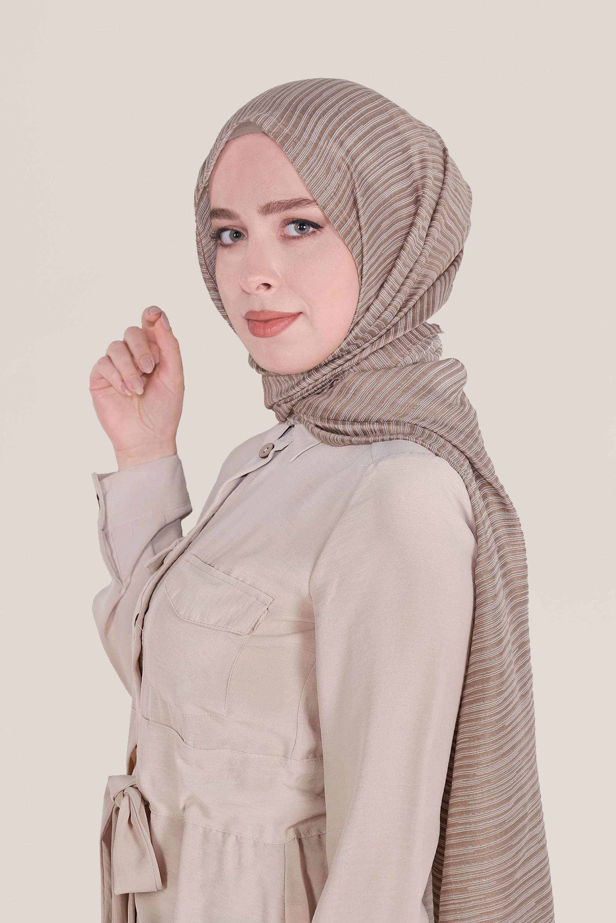 Tesettür giyim VİZON 8039 ALVİNA OSMANLI ŞAL