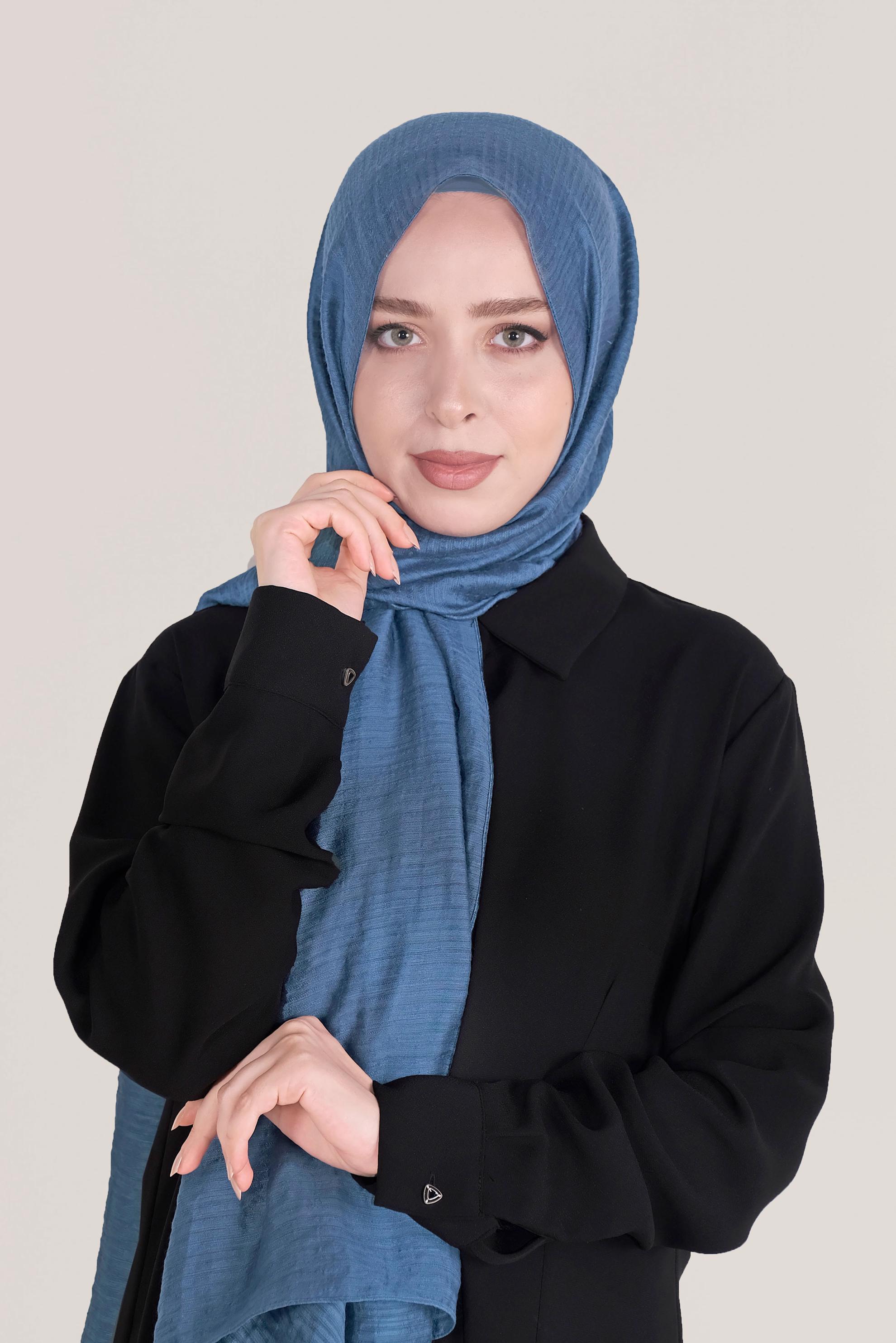 Tesettür giyim LACİVERT 8039 ALVİNA OSMANLI ŞAL