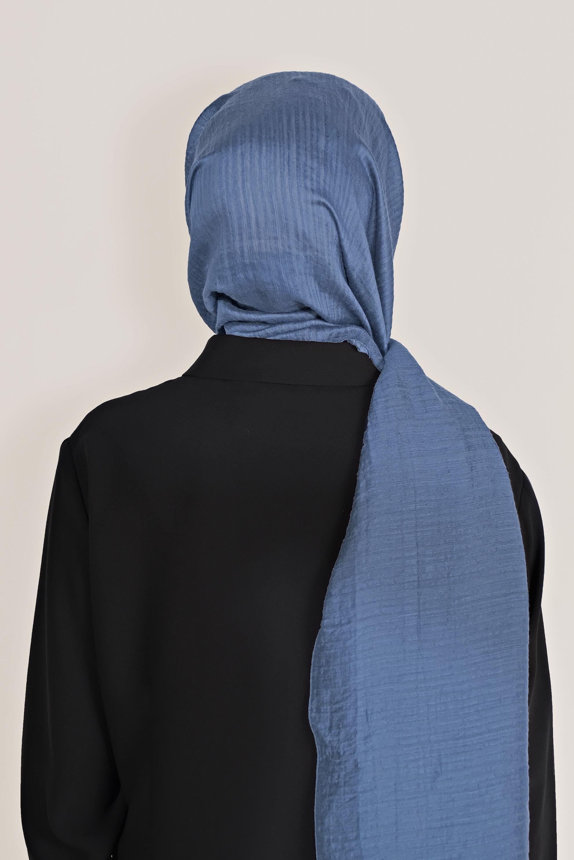 Tesettür giyim LACİVERT 8039 ALVİNA OSMANLI ŞAL