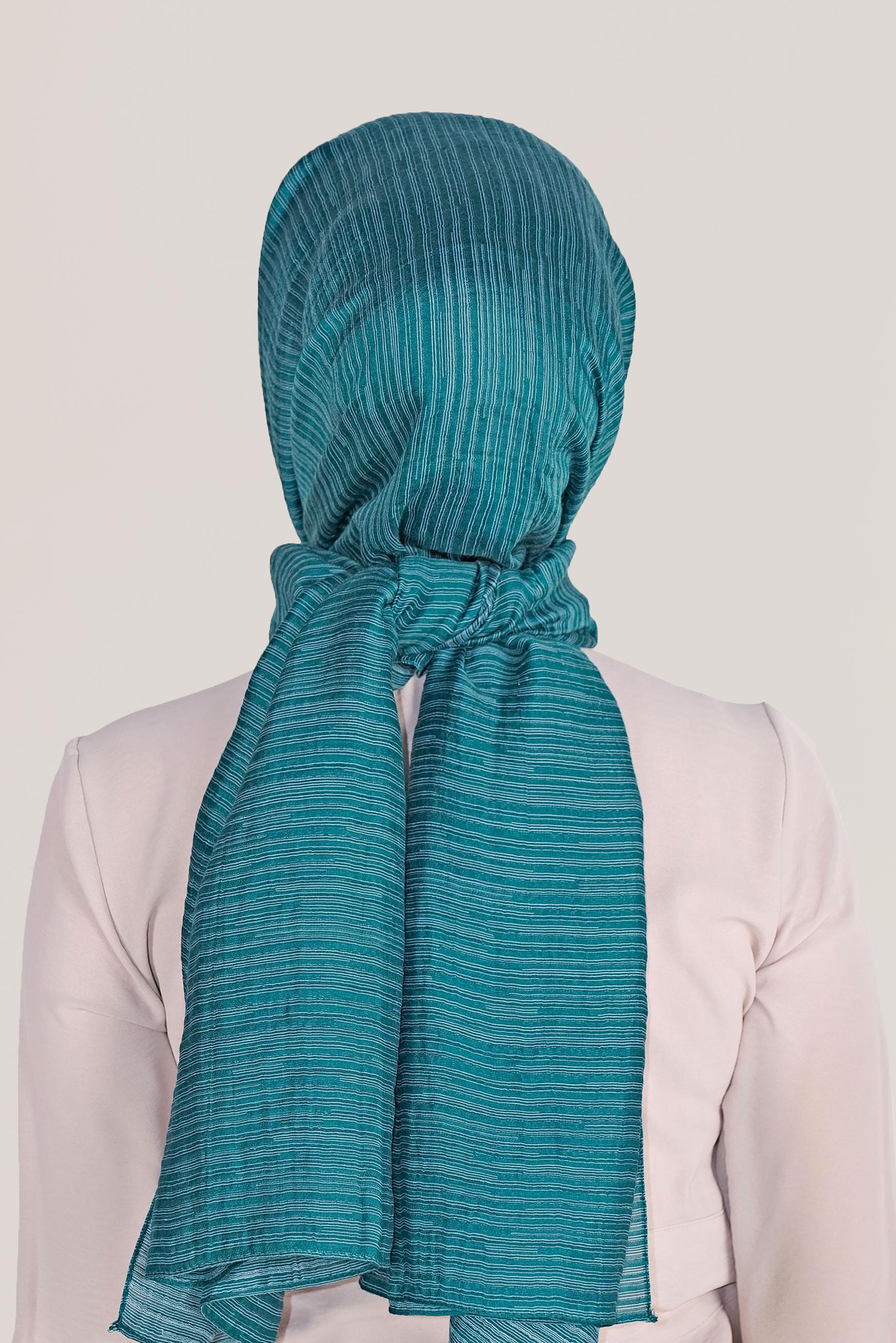 Tesettür giyim YEŞİL 8039 ALVİNA OSMANLI ŞAL