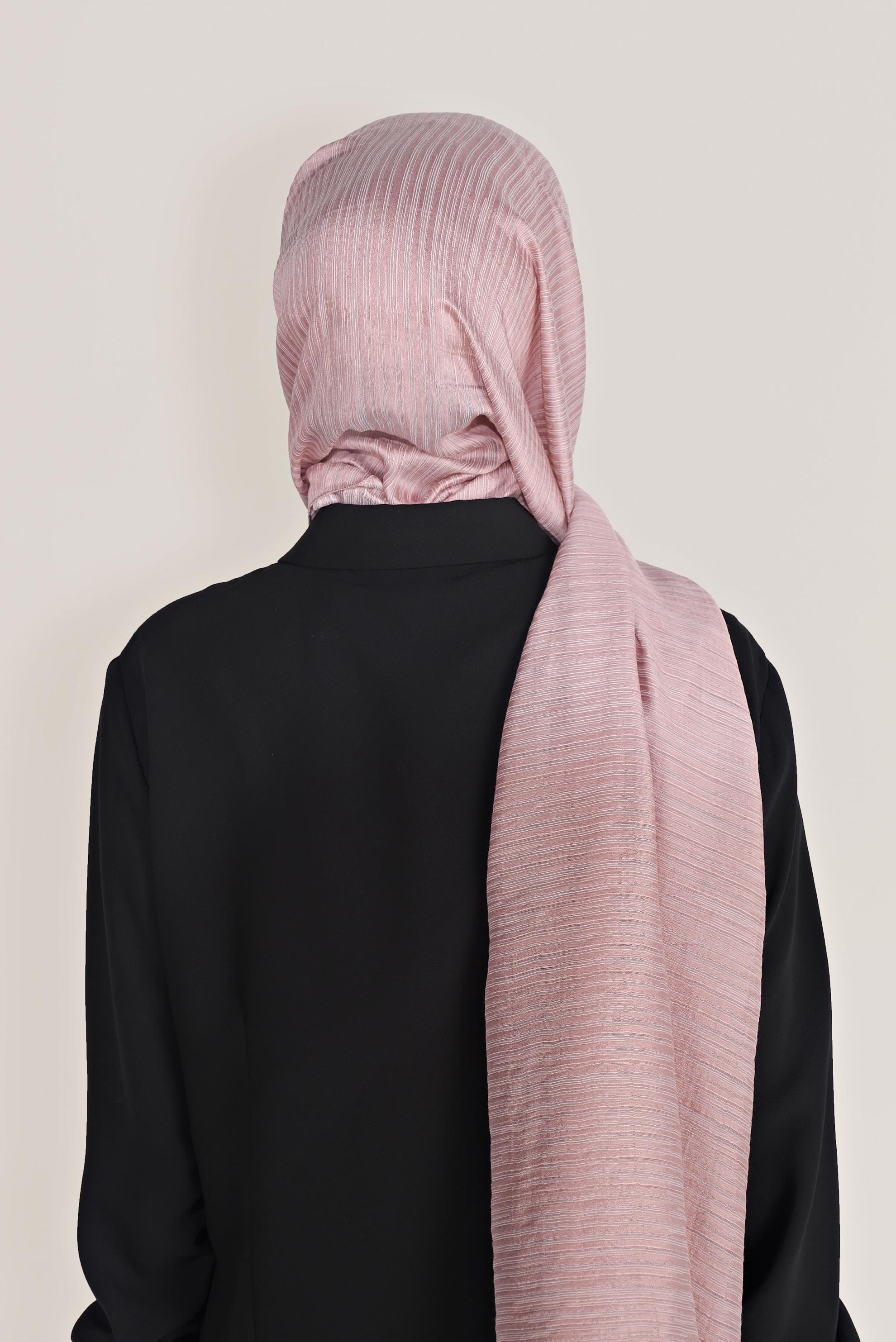 Tesettür giyim PEMBE 8039 ALVİNA OSMANLI ŞAL