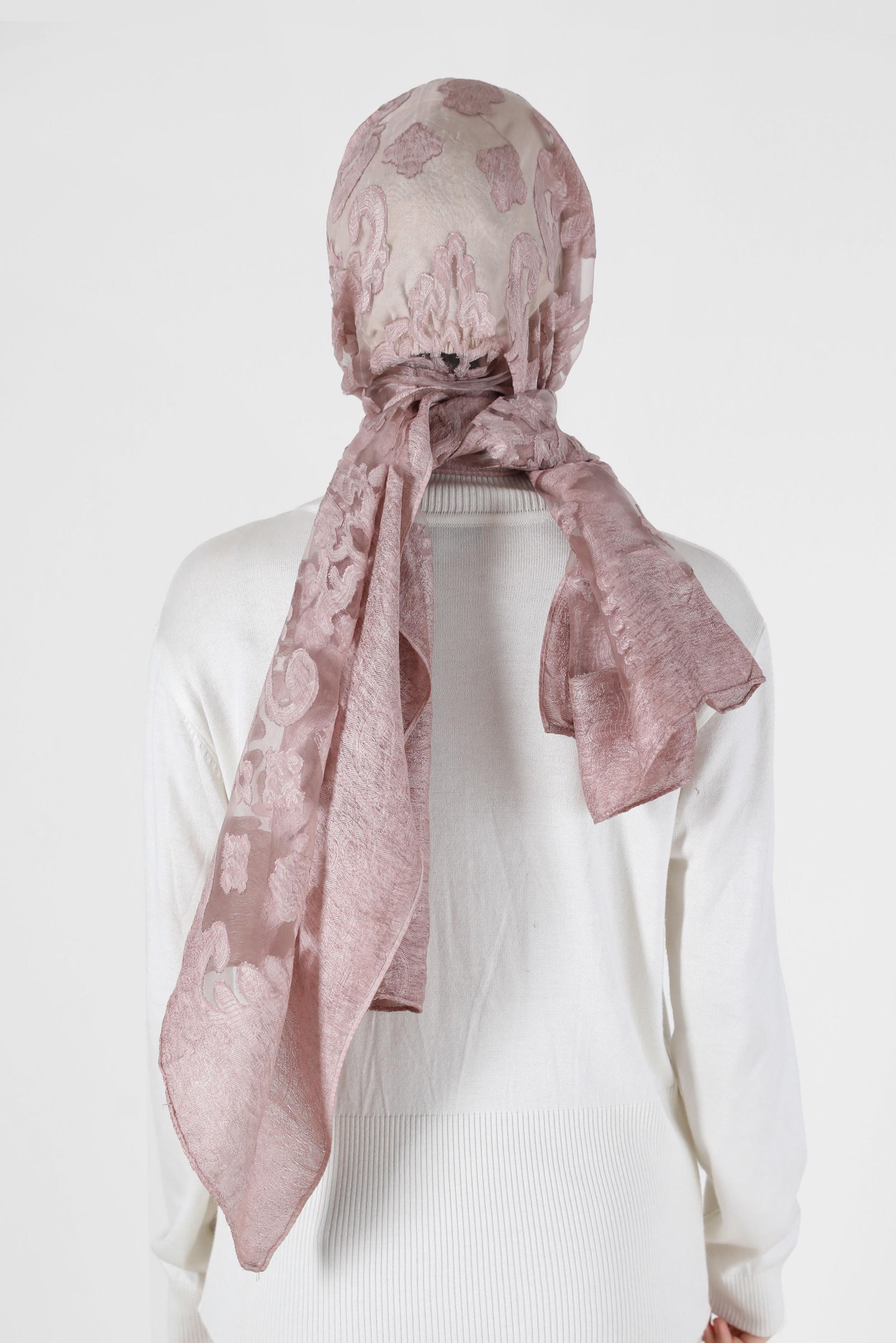 Tesettür giyim PEMBE ALVİNA DÜZ ÖZEL SERİ ŞAL 8041 