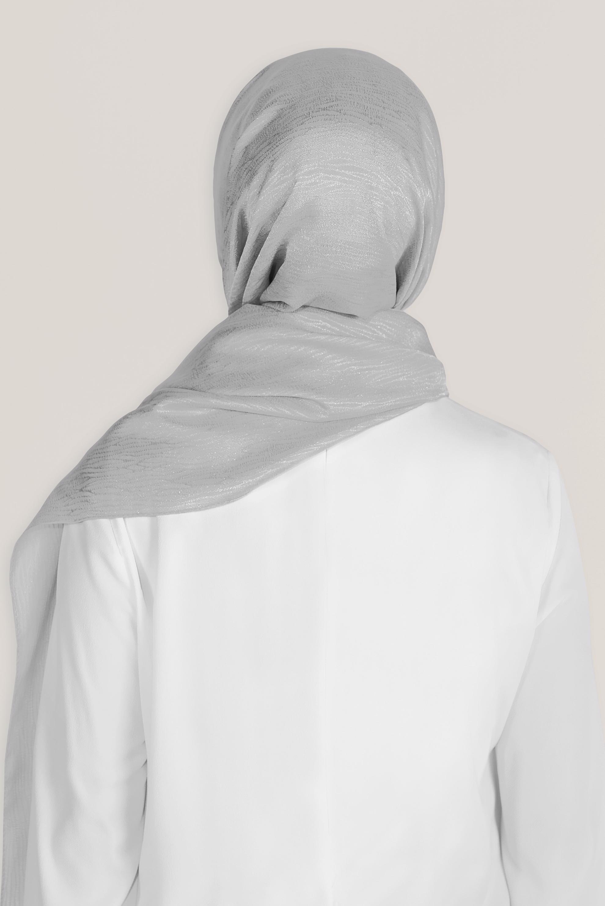 Tesettür giyim GRİ 8043 ALVİNA HARE DESEN ŞAL