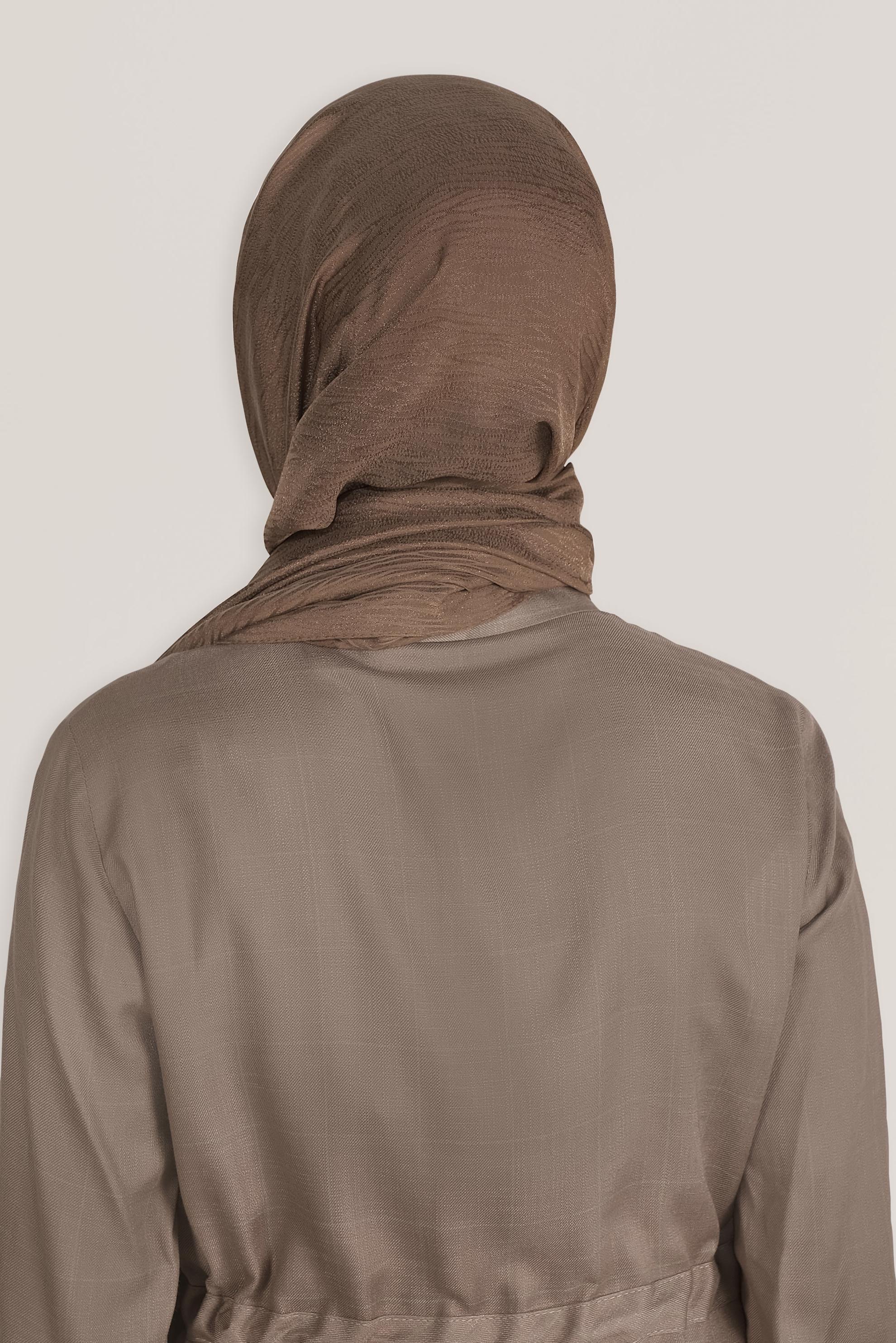 Tesettür giyim KAHVE 8043 ALVİNA HARE DESEN ŞAL