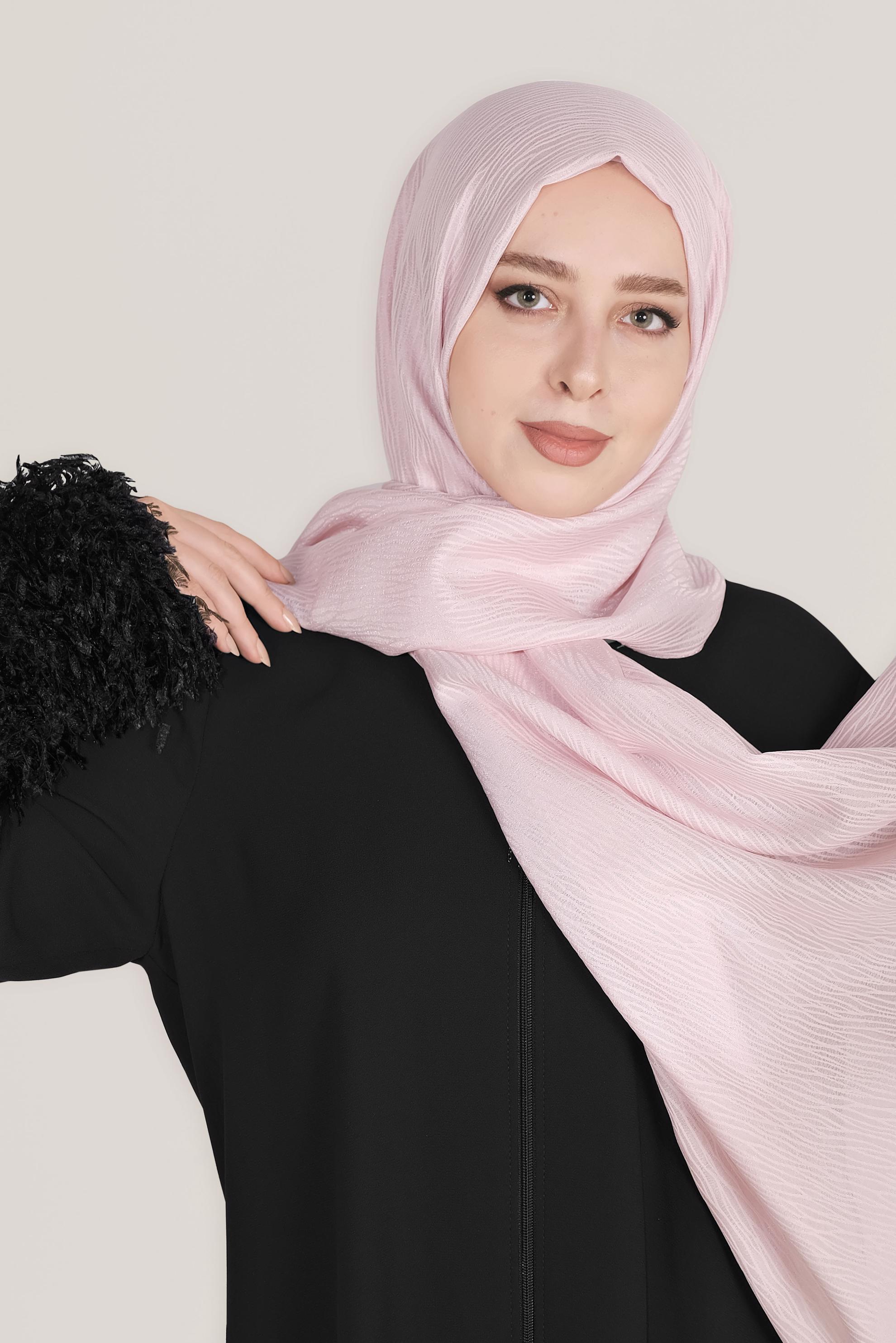 Tesettür giyim PUDRA 8043 ALVİNA HARE DESEN ŞAL