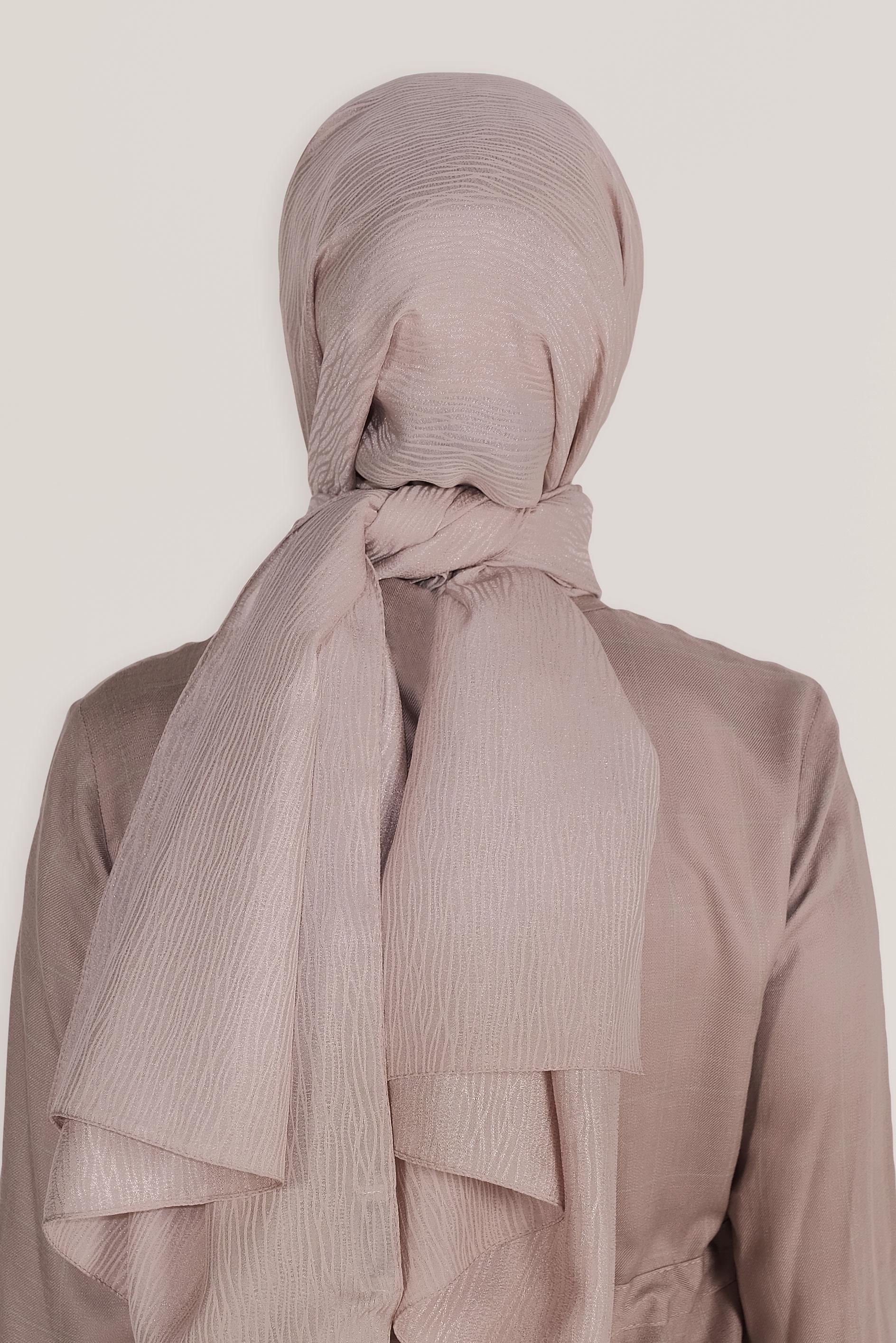 Tesettür giyim VİZON 8043 ALVİNA HARE DESEN ŞAL