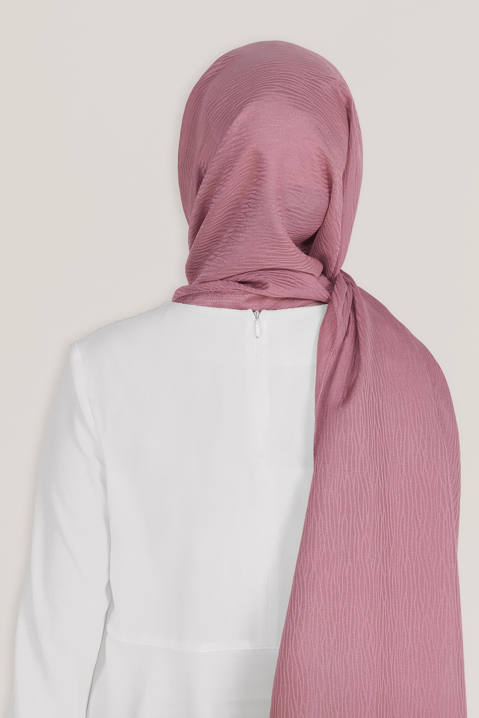 Tesettür giyim PEMBE 8043 ALVİNA HARE DESEN ŞAL