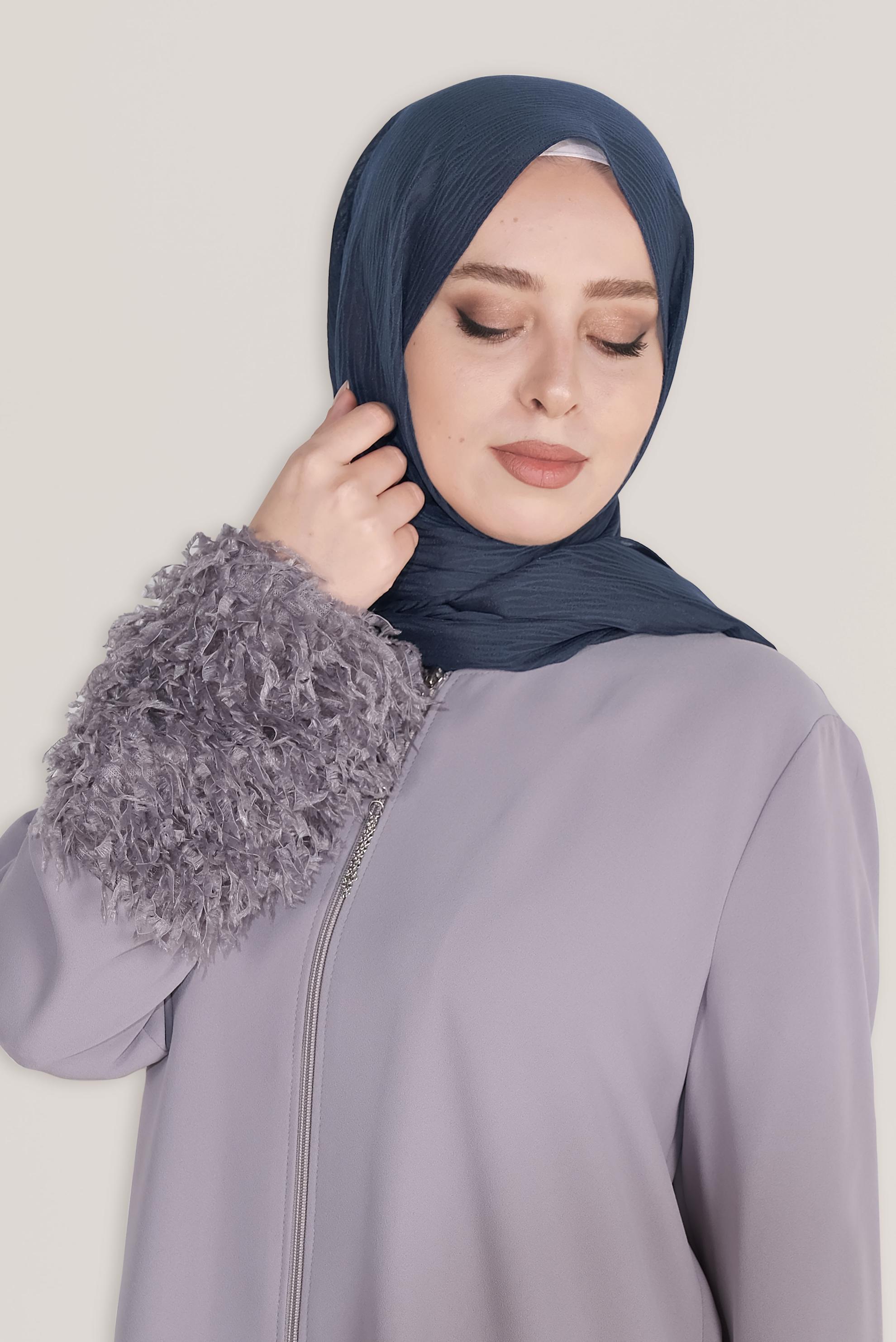 Tesettür giyim LACİVERT 8043 ALVİNA HARE DESEN ŞAL