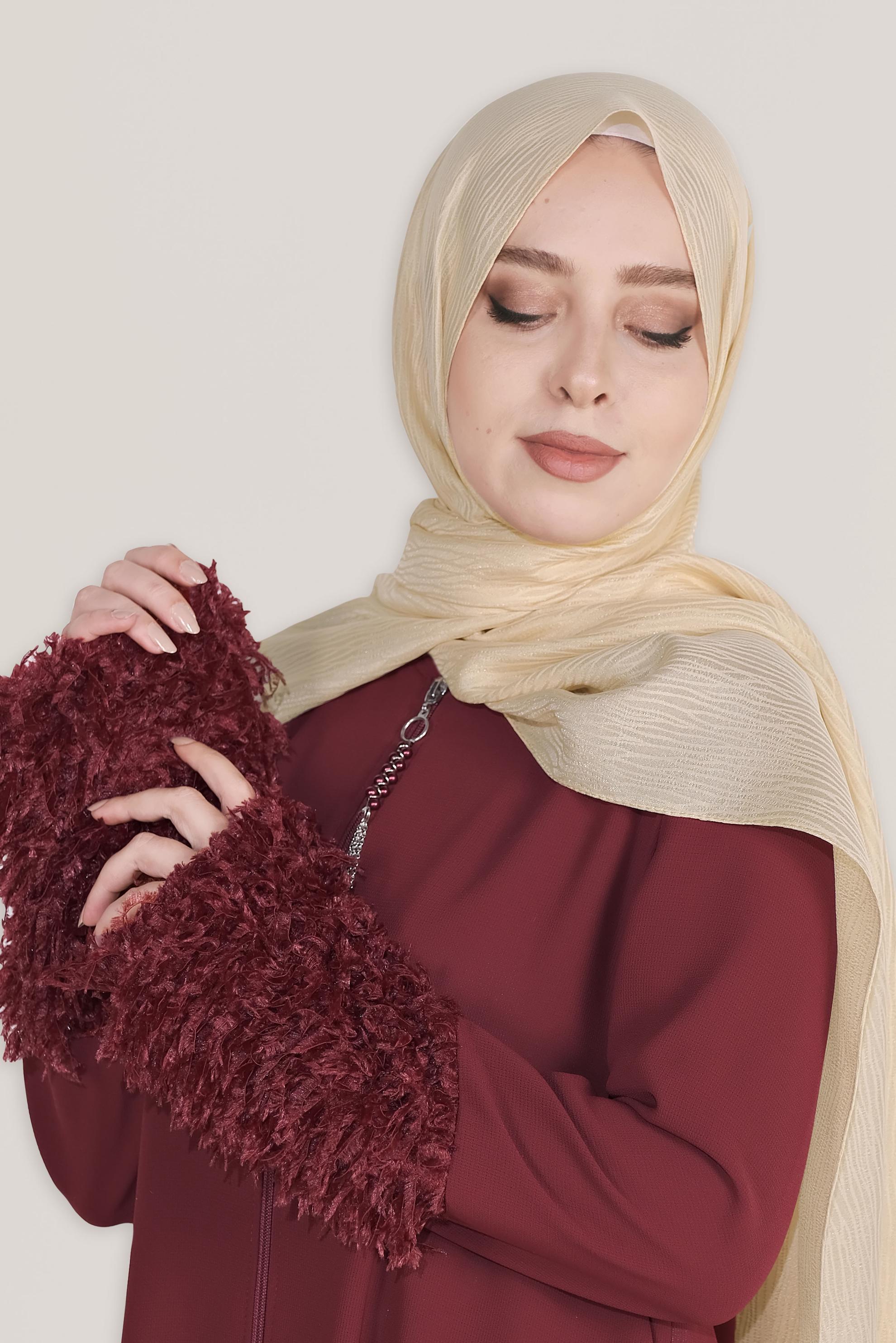 Tesettür giyim ALTIN 8043 ALVİNA HARE DESEN ŞAL