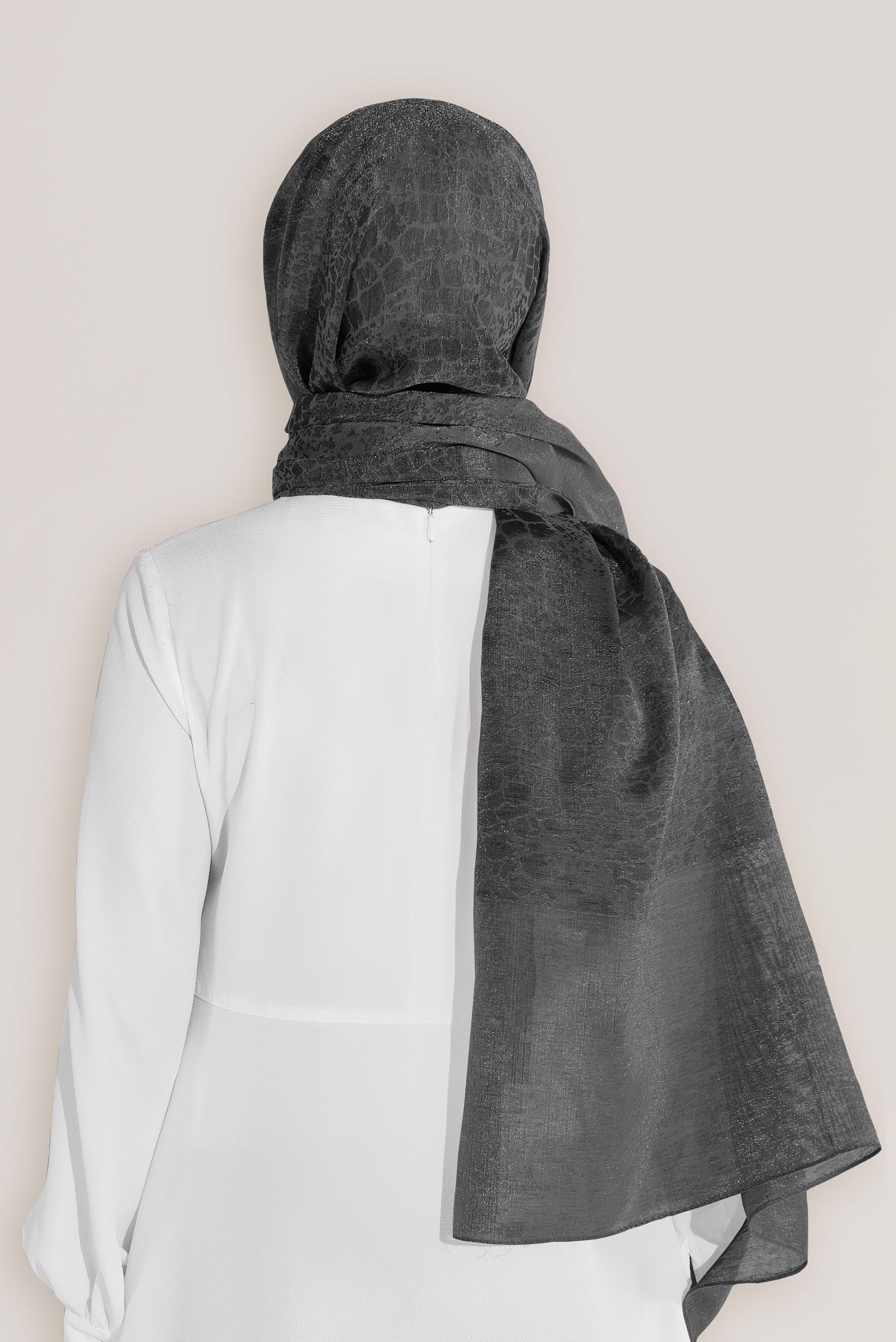 Tesettür giyim SİYAH 8045 ALVİNA ROSS ŞAL